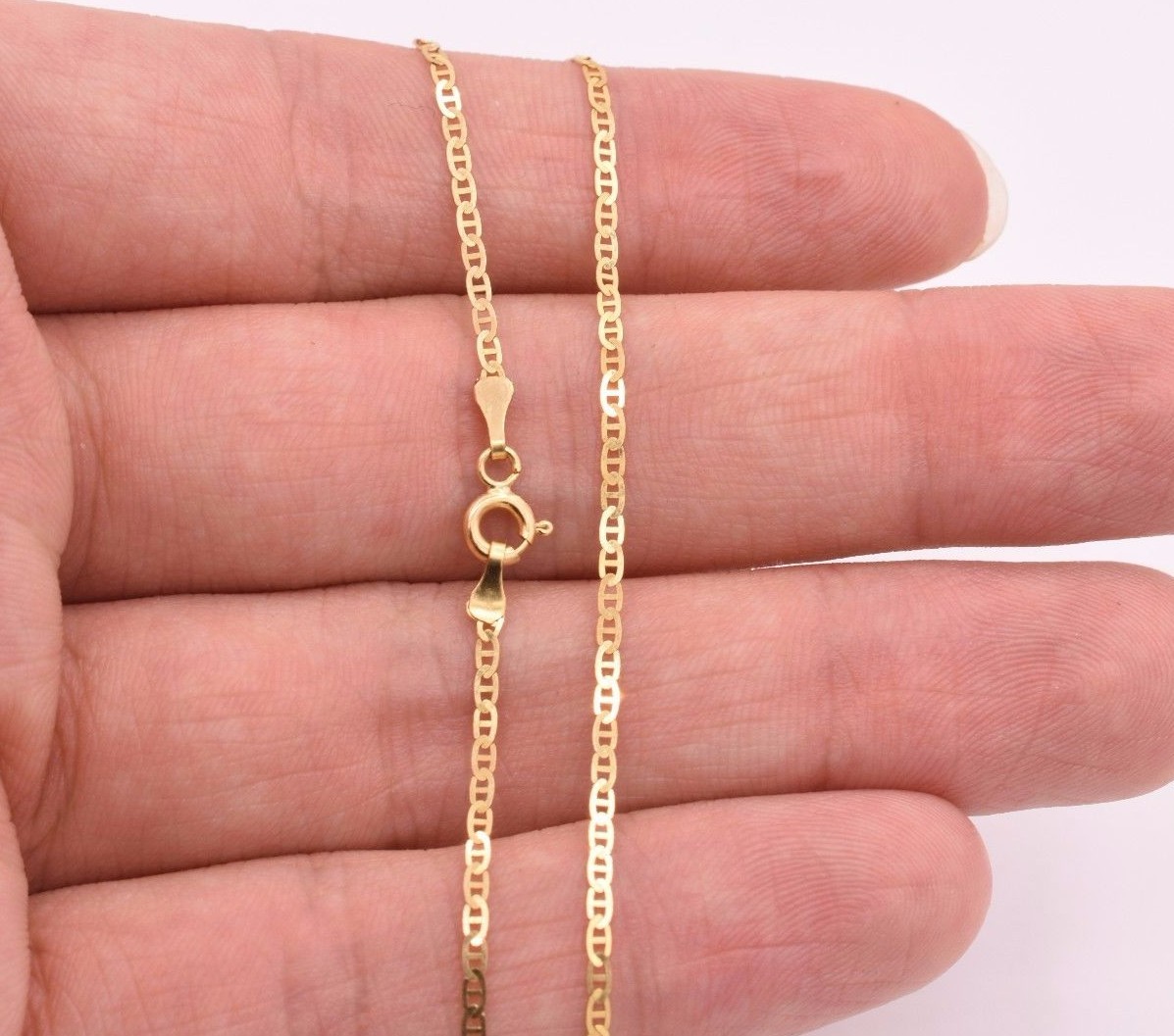 10″ Mariner Link Chain Bracelet Anklet Ankle Real Solid 10K Yellow Gold
