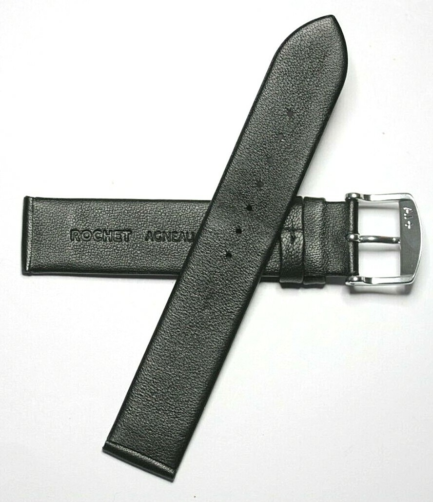 SMOOTH SOFT LAMB LEATHER FRENCH WATCH STRAP BLACK 10MM – 20MM £11.95 ROCHET ZRC
