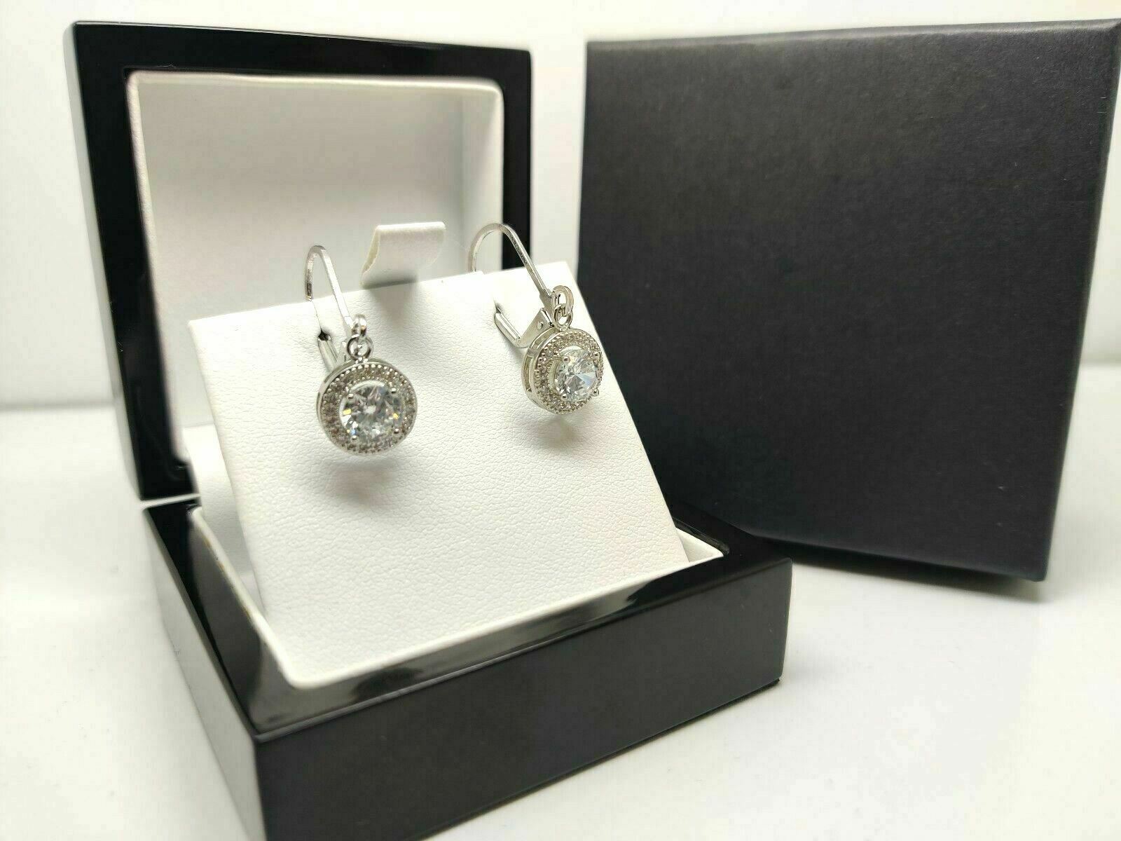 Created Diamond Round Cut Droplet Earrings Including Gift Box BUY 1 GET 1 FREE