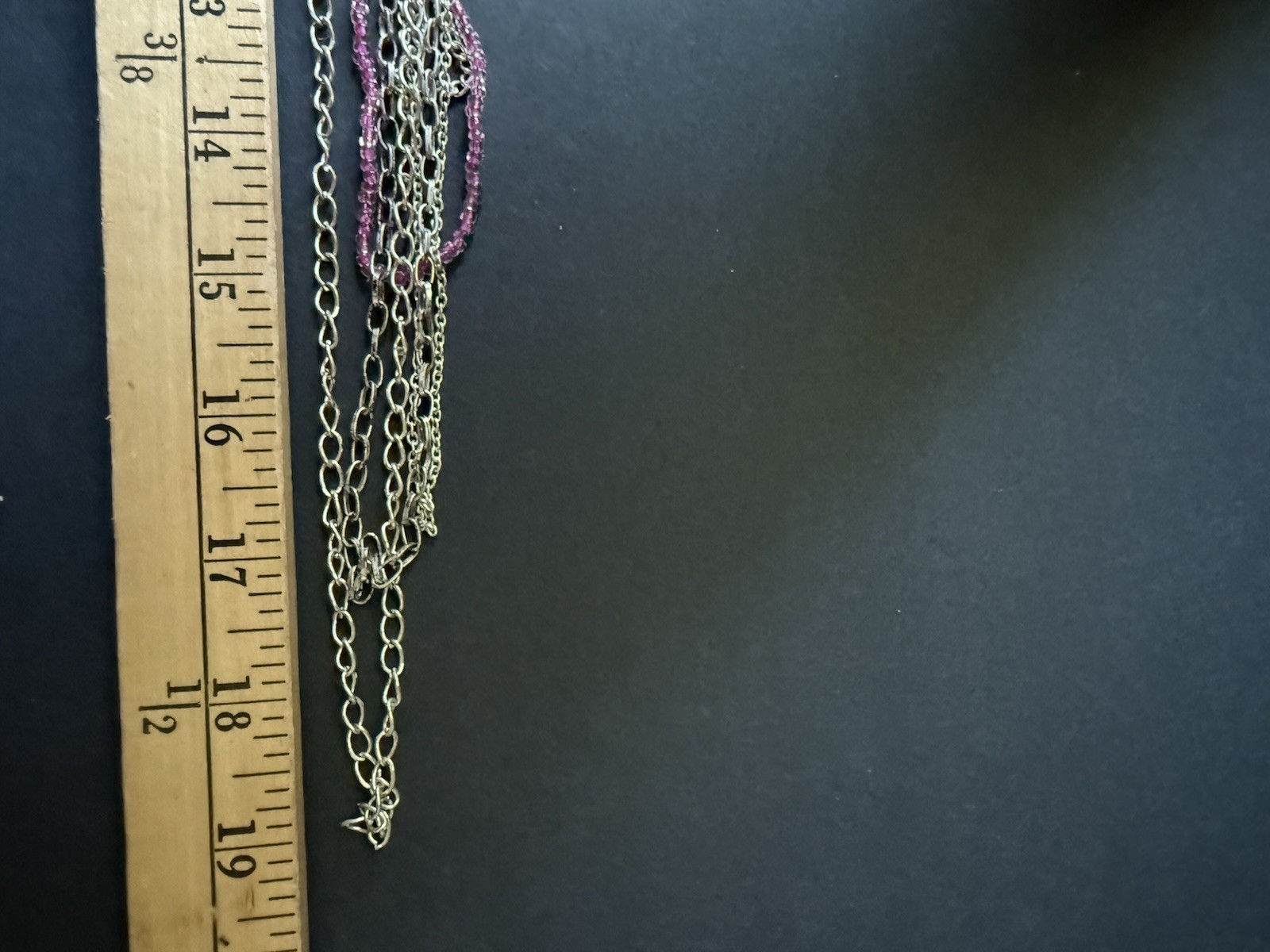Lydell NYC Necklace Layered New Chain Beaded Chunky Festival Boho Silver Tone