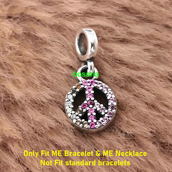 Authentic 925 Sterling Silver My Peace Micro Dangle Charm ONLY Fit Me Bracelets