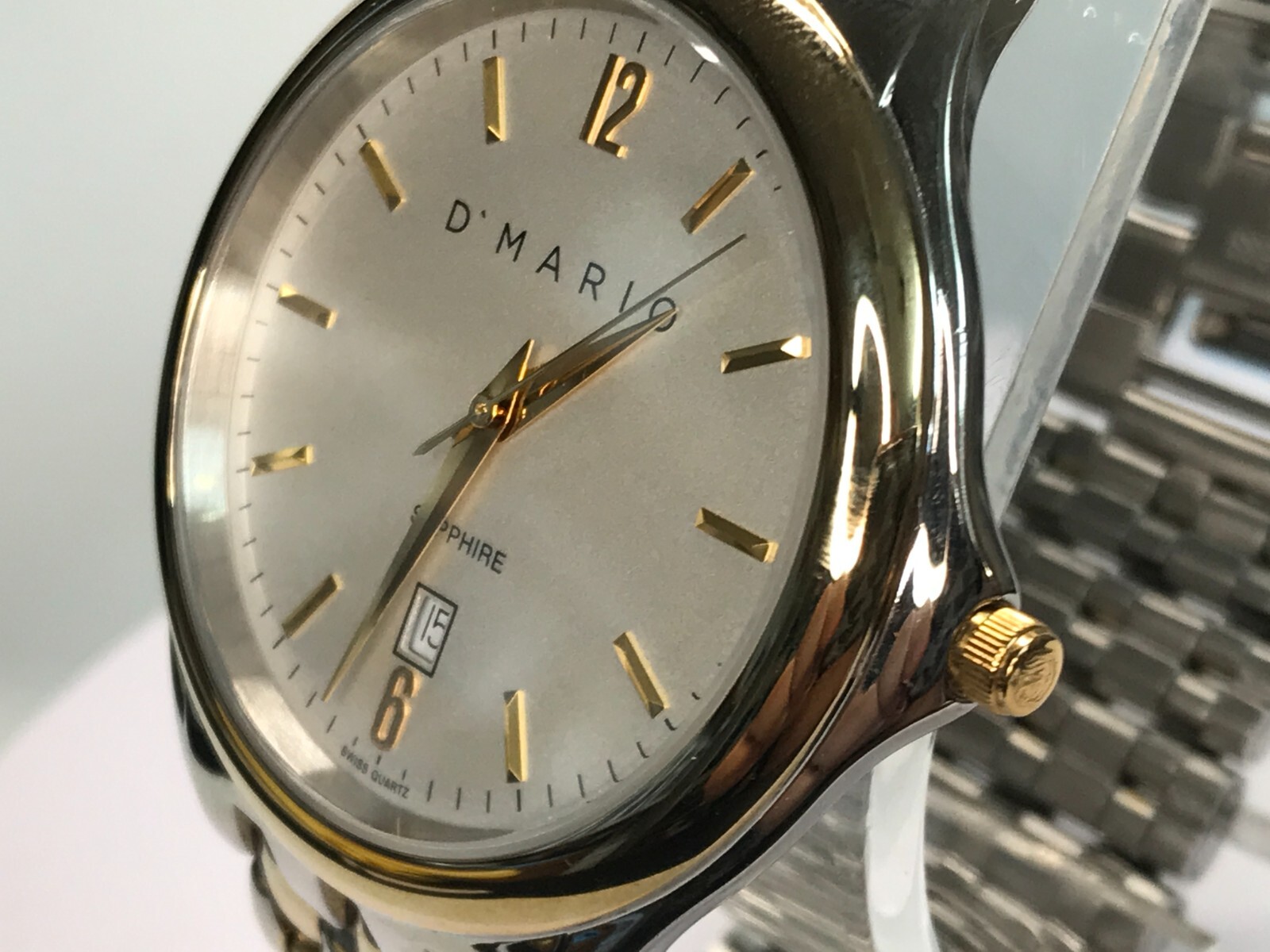 Watch NEW D’mario Heritage Switzerland NEW 18k Gold Plated All Stainless Steel