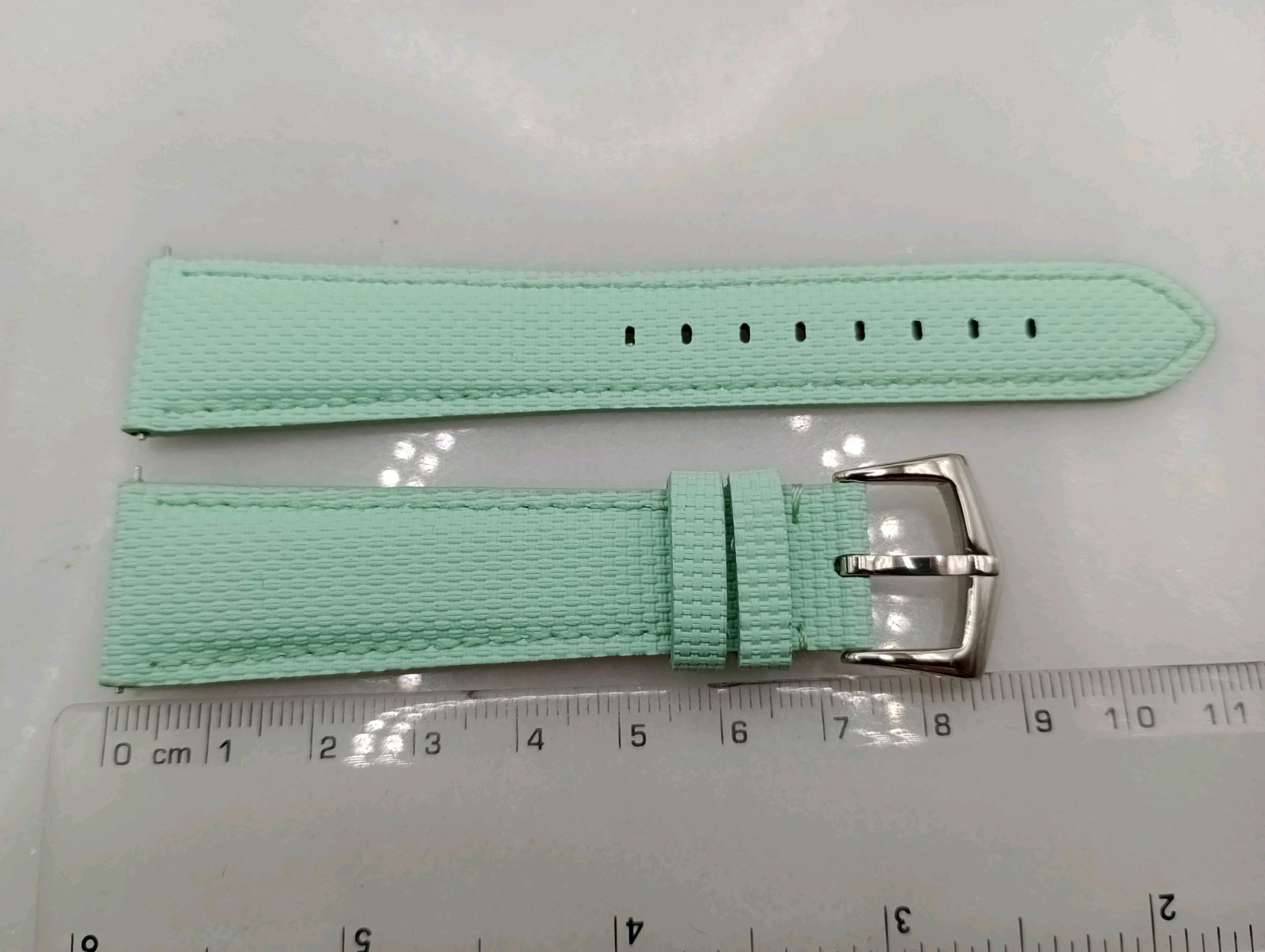 New 20mm Watchgecko Premium FKM Rubber Green Watch Strap Quick Release 6B447