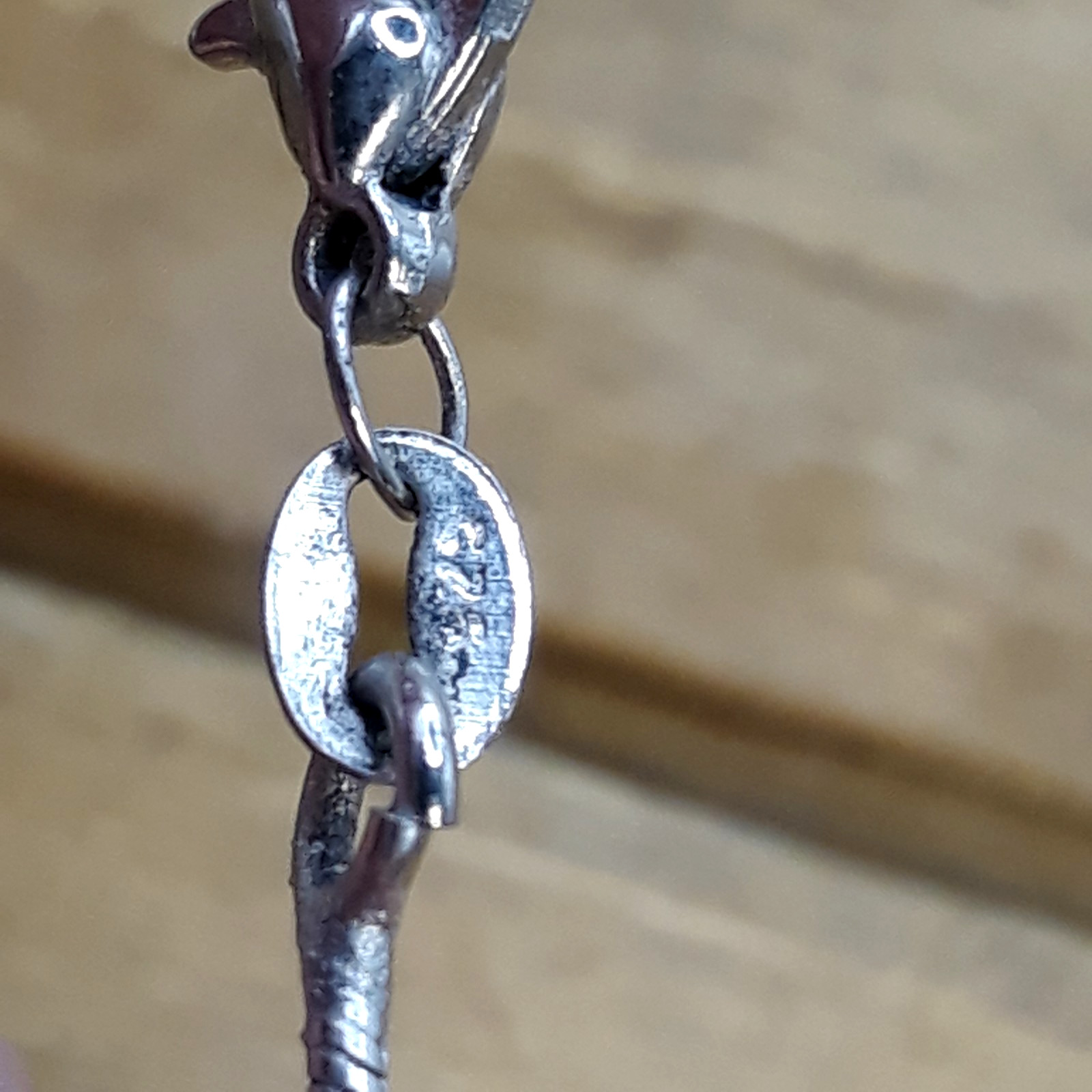 Vintage LA Studio Signed Sterling Silver Peace Slide Pendant Necklace 18″