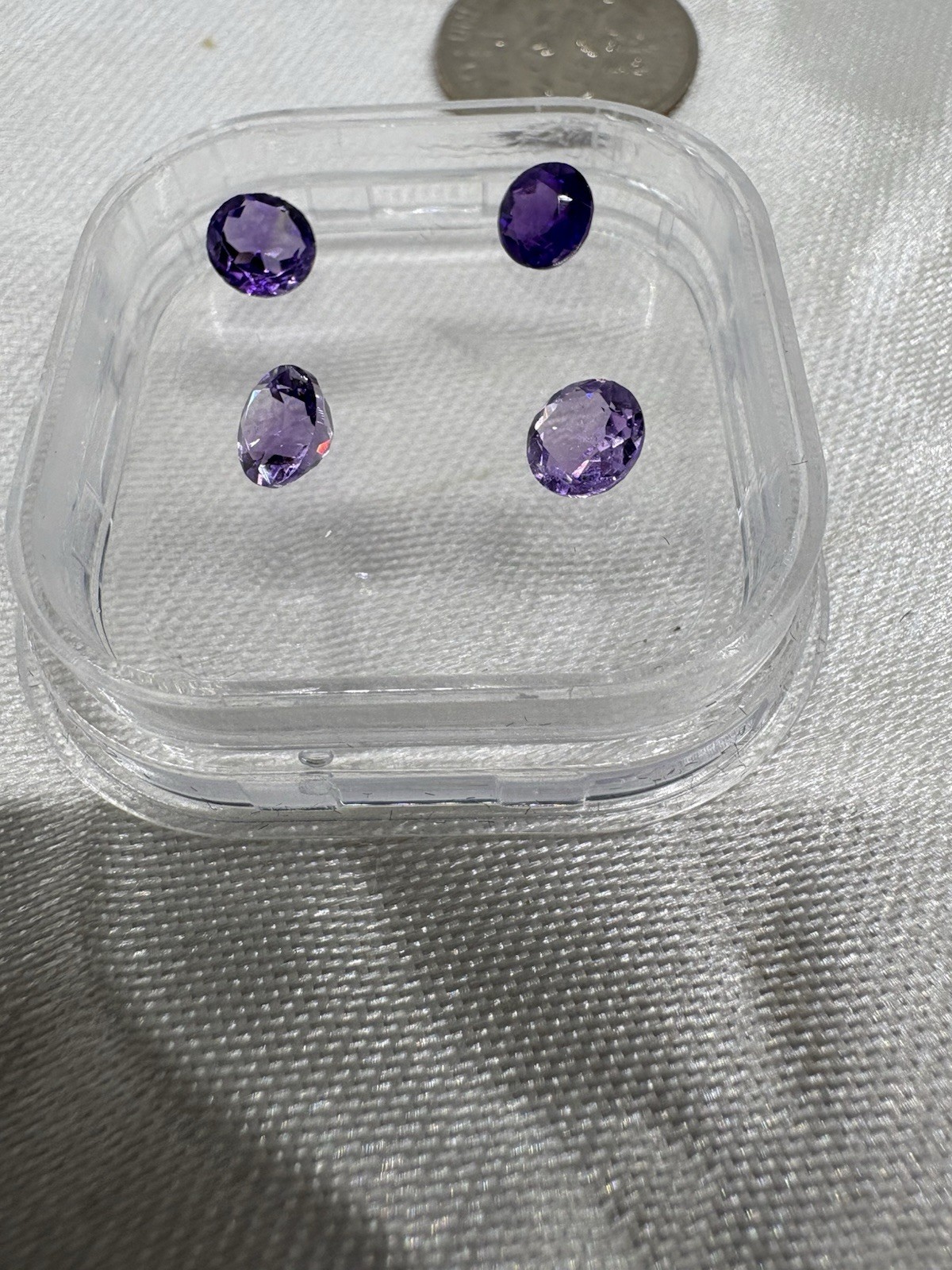 Loose Natural Round Cut Amethyst Gemstone 5 Millimeters .45-.50 Ct(one)