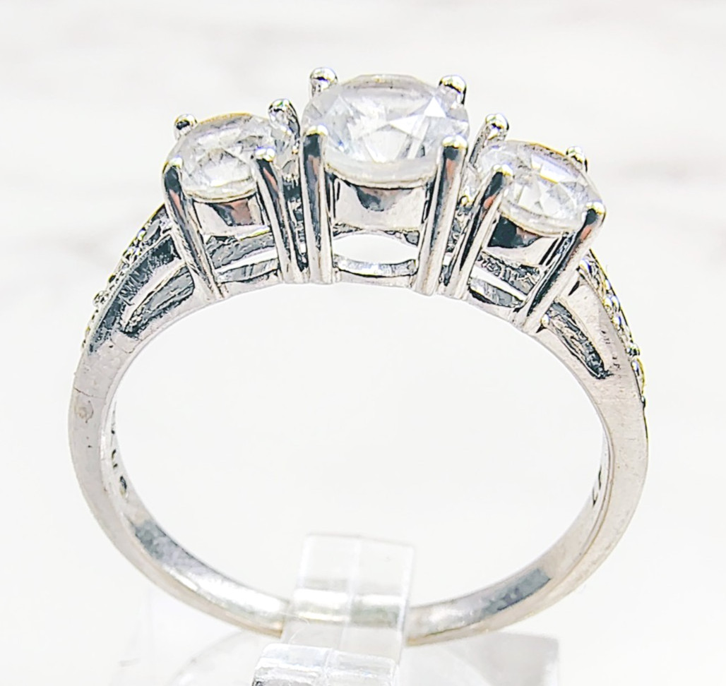 Andin 10K White Gold 1.00CT Diamond Ring • Size 8 • 9 Diamonds • 2.58g