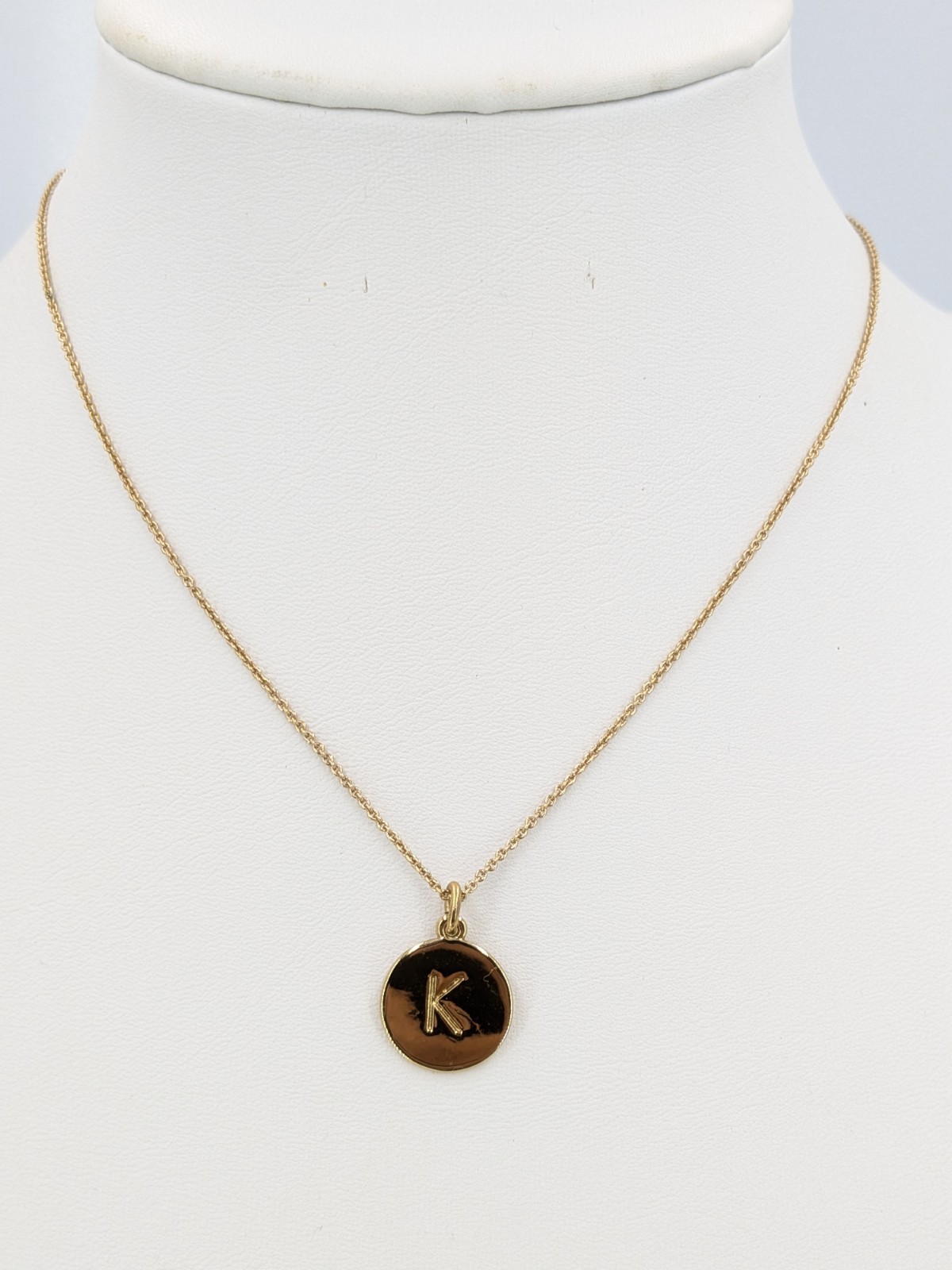Kate Spade Necklace K Initial One In A Million 12K Gold Plated 17-20in Pendant