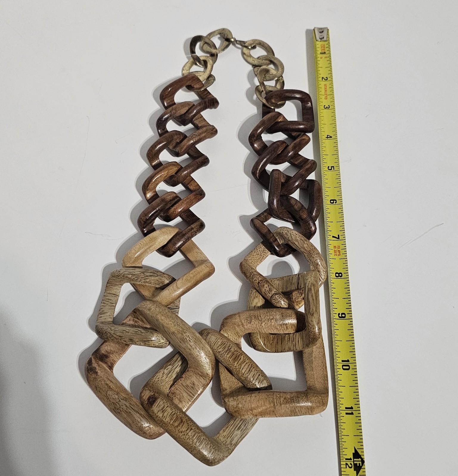 Beautiful Necklace By Noonday Collection. Wood & Brass With A, S Hook Closure.