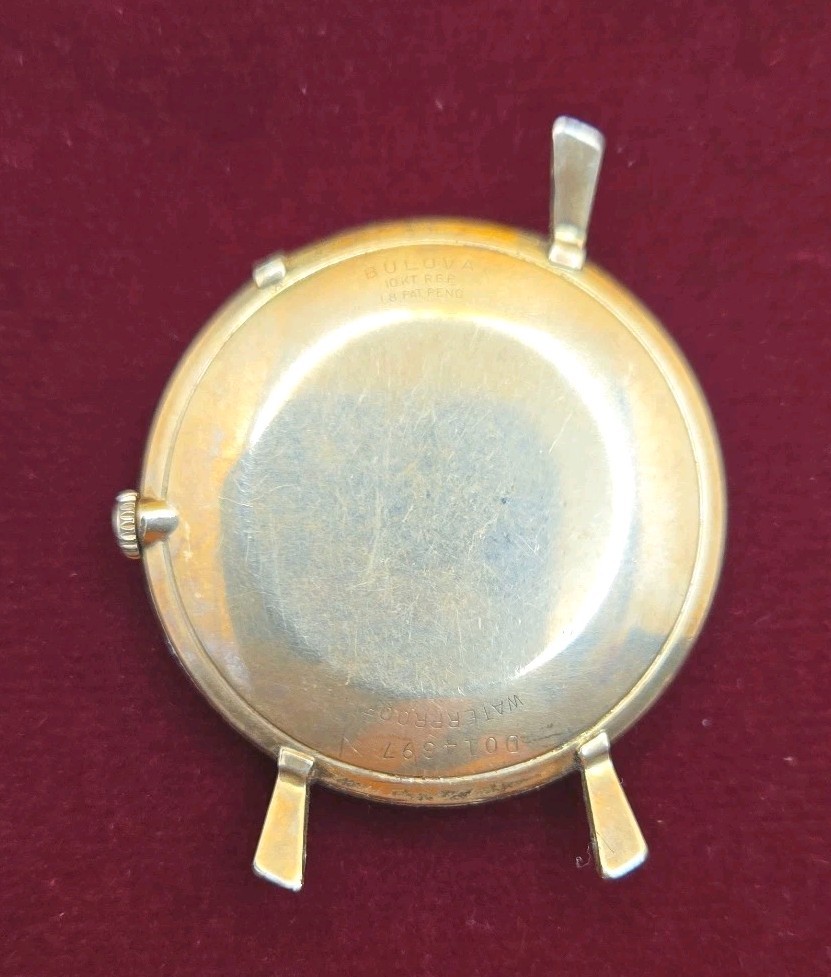 Vintage Bulova Wrist Watch Men 10K Gold Plated 23 Jewels Manual Wind up *Working