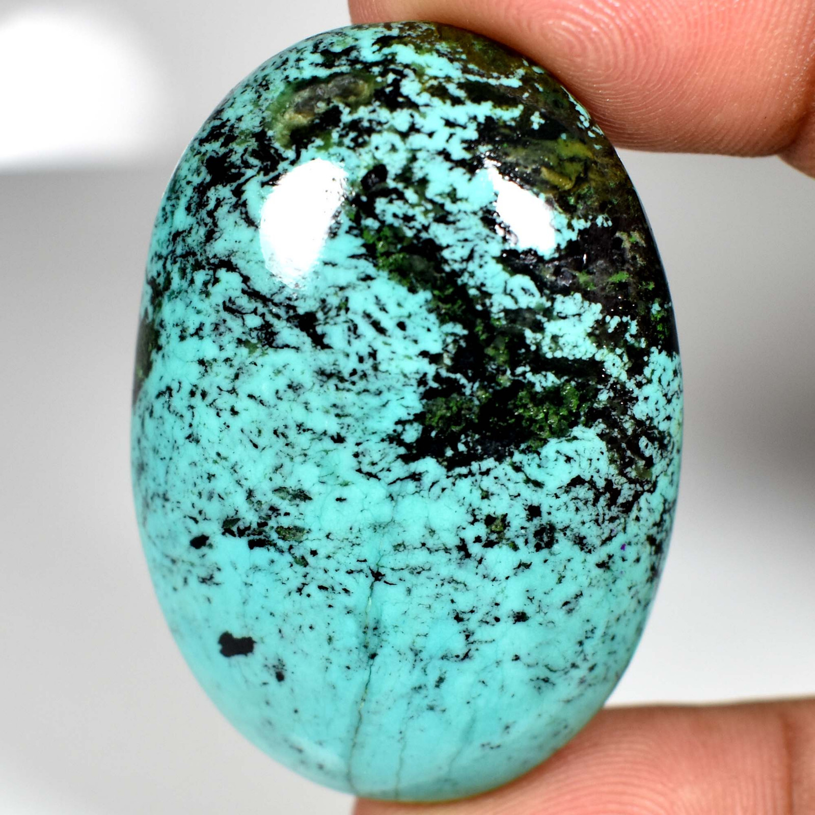 Tibet Turquoise Oval Cabochon 100% Natural Loose Gemstones 94.85Cts.