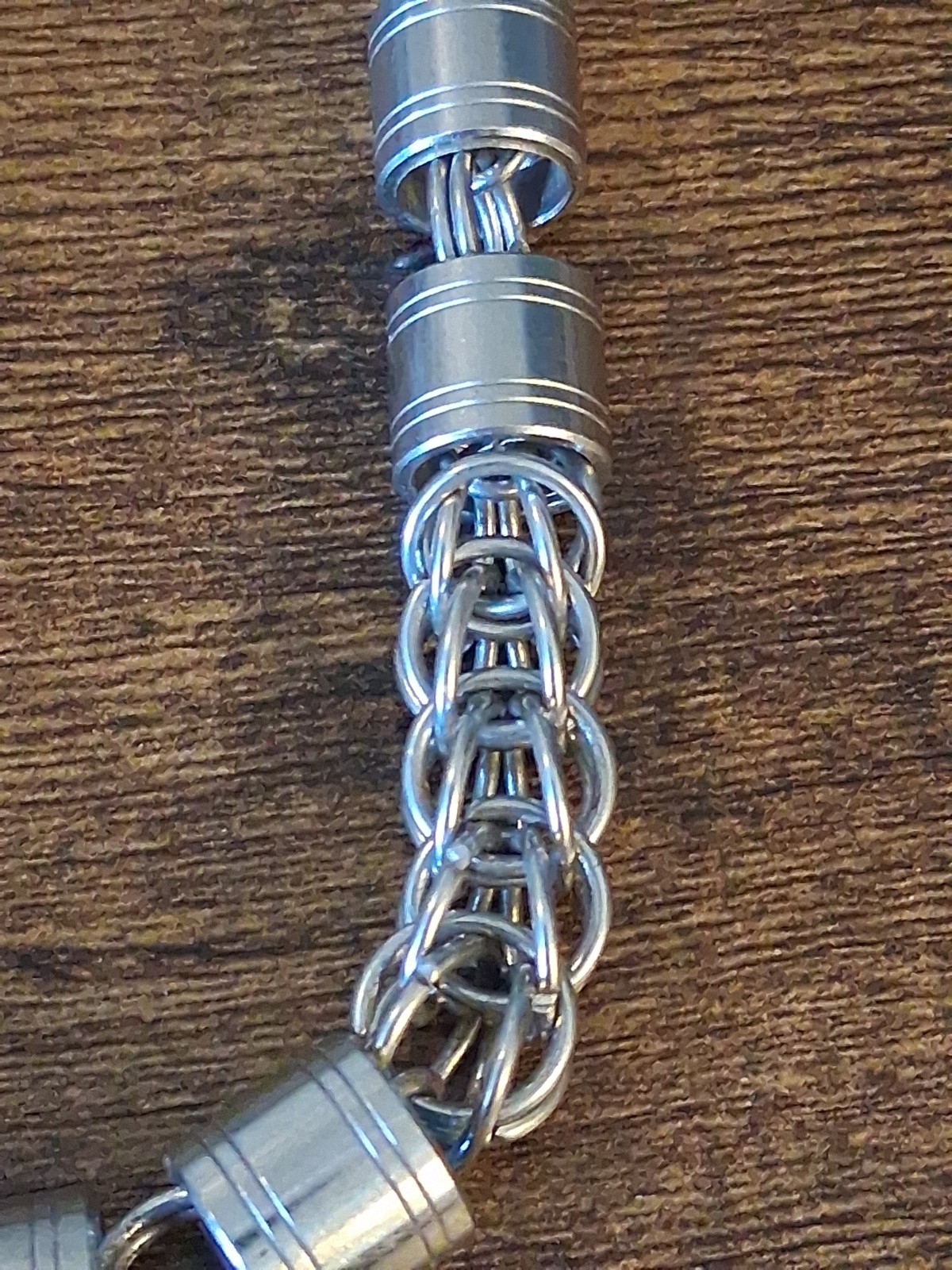 !!! Heavy Metal Necklace Solid Design Unique & Cool Silver Color 173 Grams !!!!