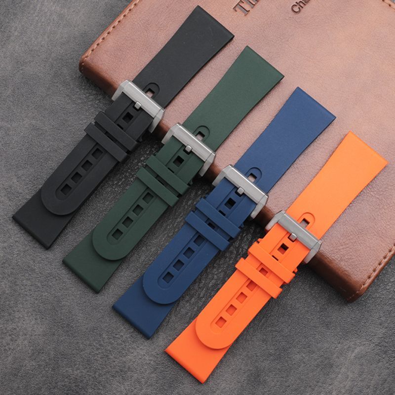 23mm Fluorine Rubber Strap Wrist Band Fits Blancpain Fifty Fathoms 5015 5200