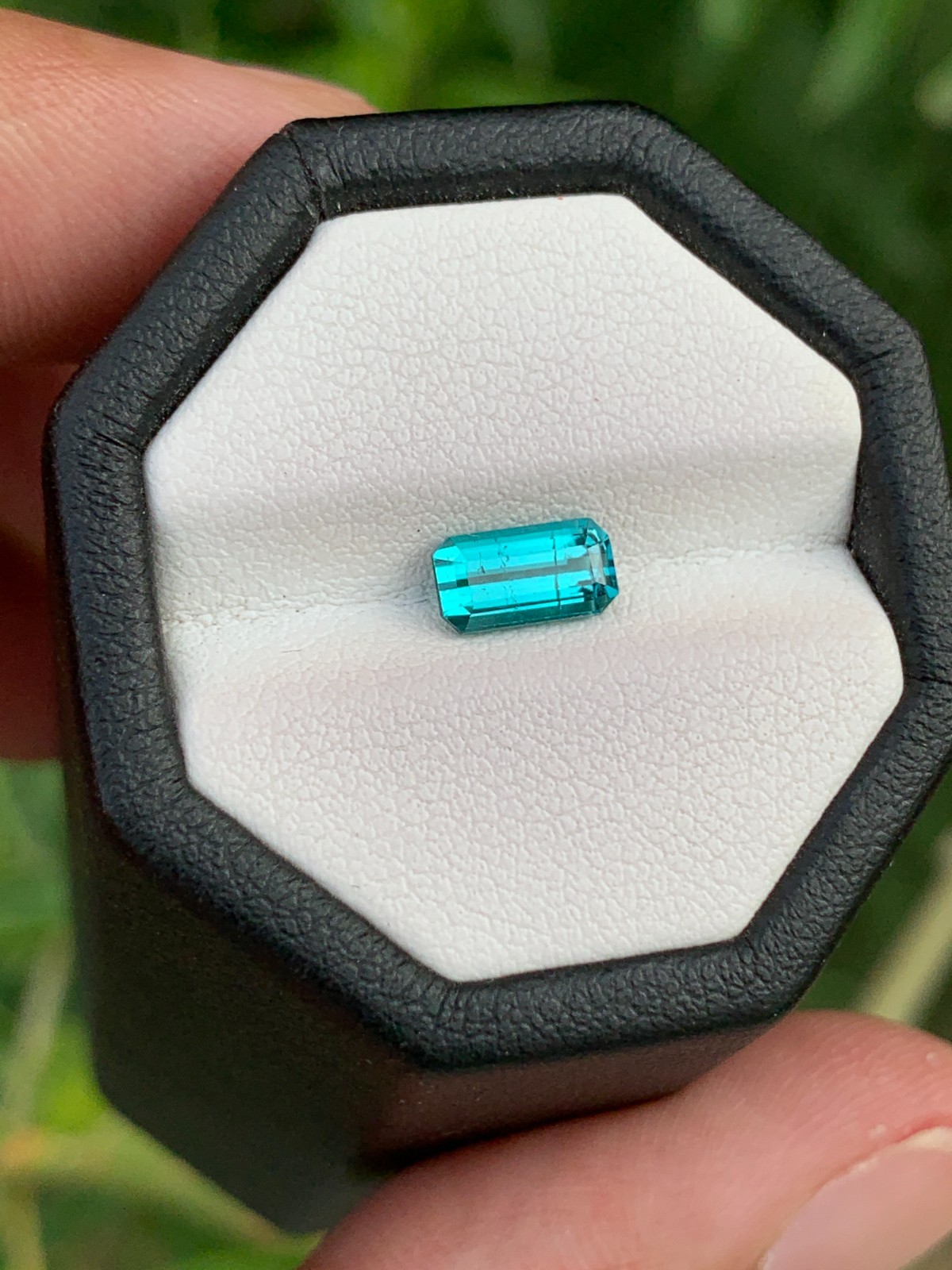 0.98 Ct Natural Lagoon Tourmaline Emerald Cut Faceted Loose Gemstone Afghanistan