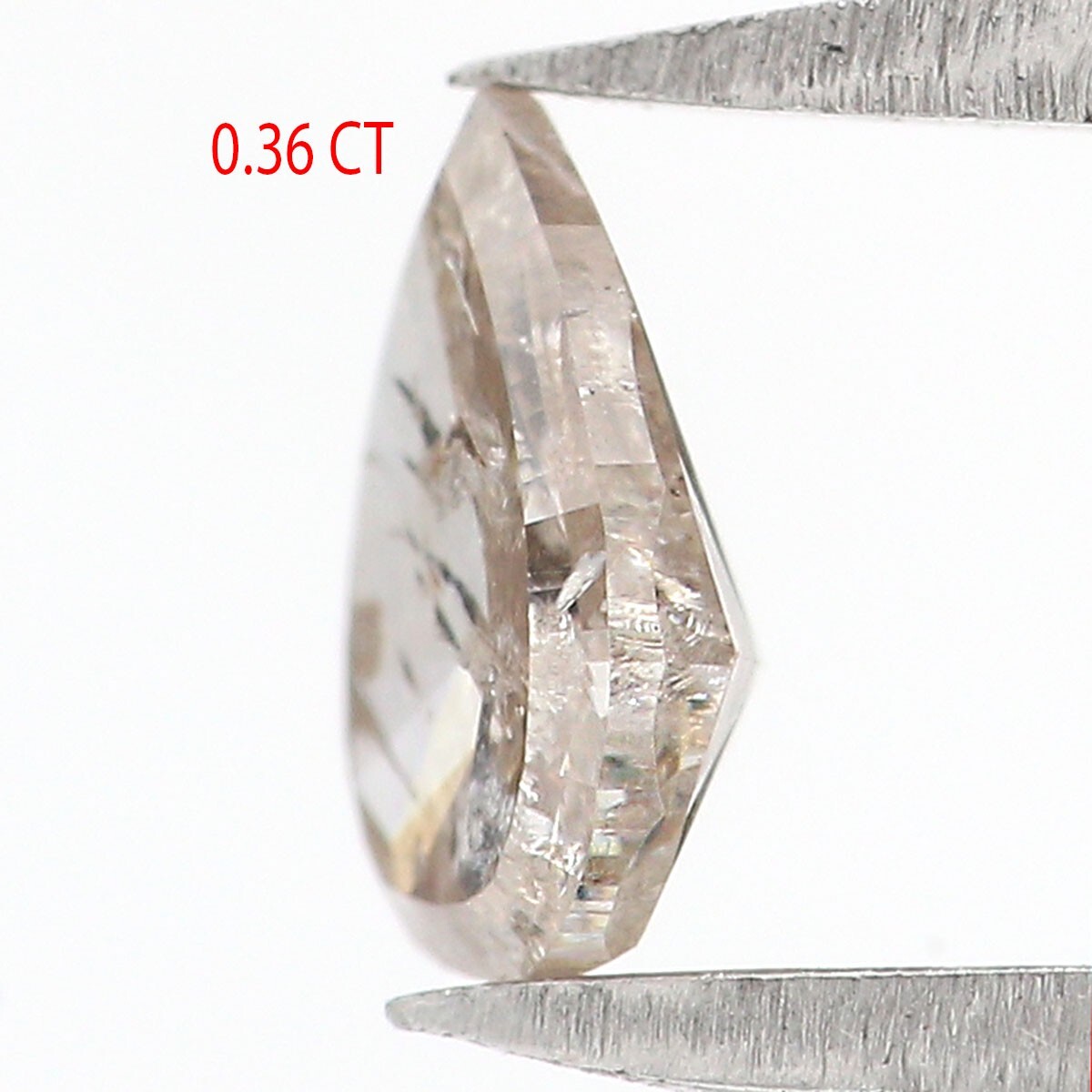 0.36 CT Natural Loose Pear Shape Diamond 5.40 MM Grey Color Pear Diamond KQ117