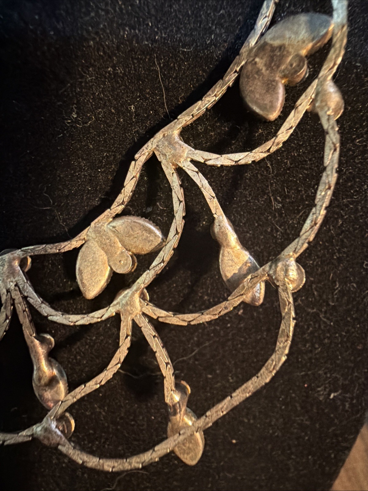 ANTIQUE EDWARDIAN MOONSTONE NECKLACE 18kgp CHAIN Hook CLASP 16” RARE Estate Find