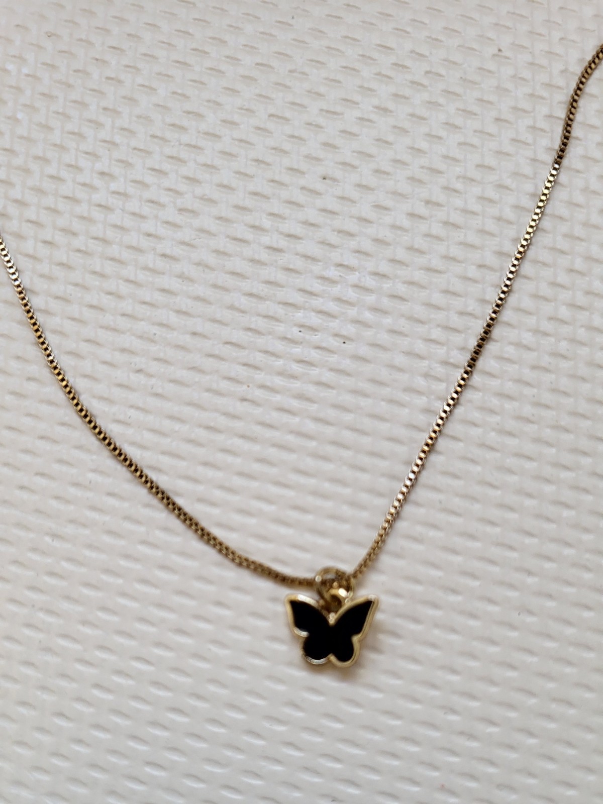 Women’s Gold Color Plated Necklace Chain Butterfly Colar Choker