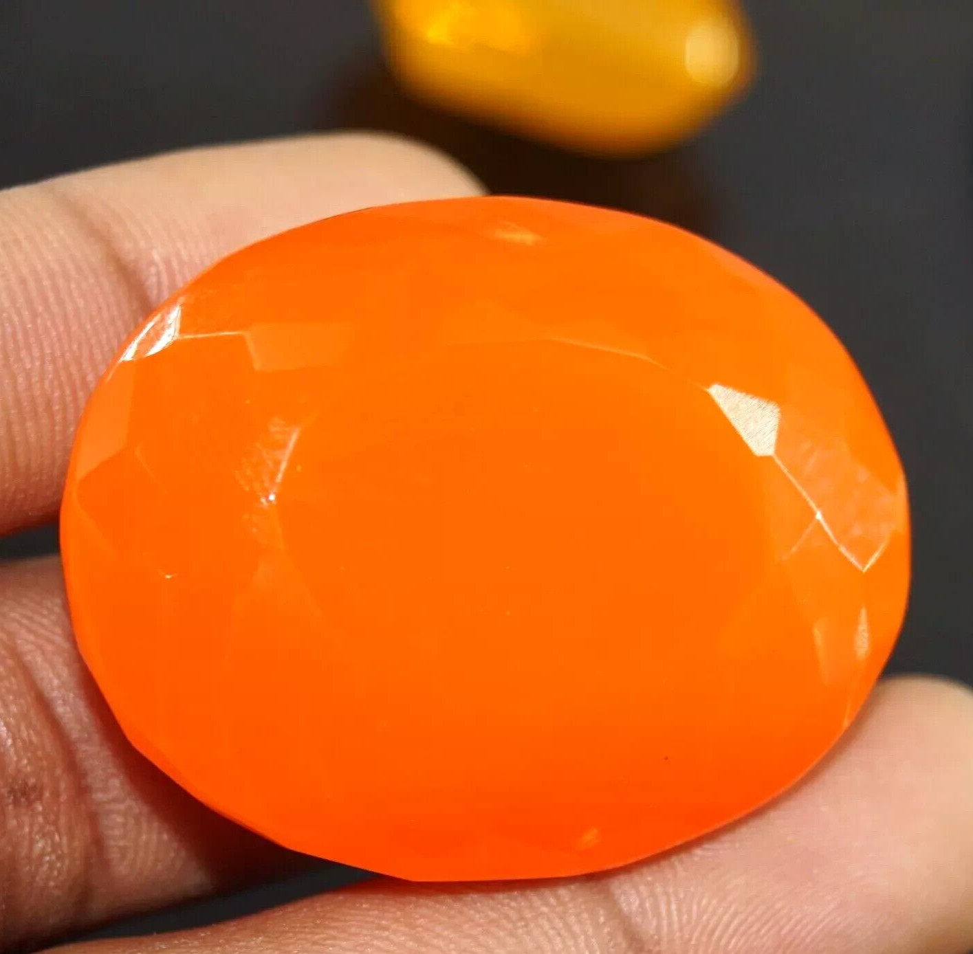 AAA+ Large Natural Fire Opal 78.7 Ct. Oval Cut Loose Gemstone Gift for Women/Her