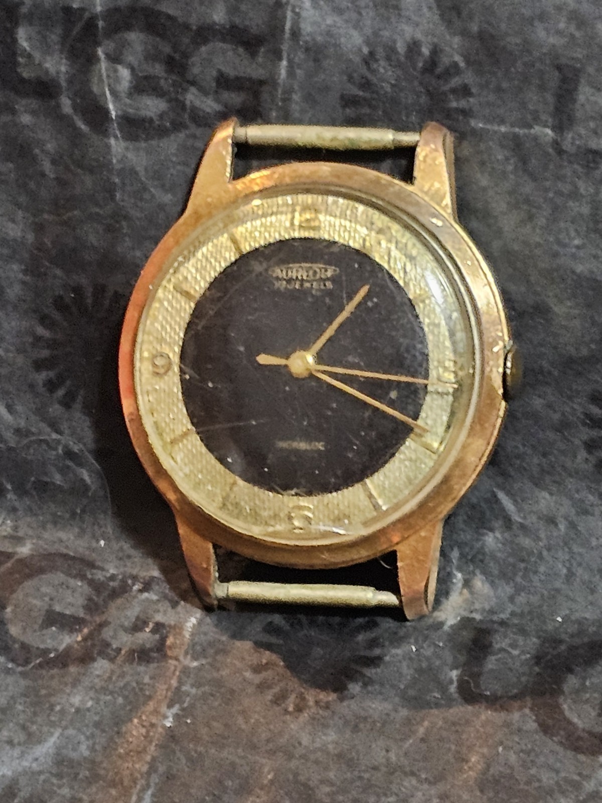 Aureole Swiss Watch 17 Jewels Mens Watch 10k GF Winder Runing