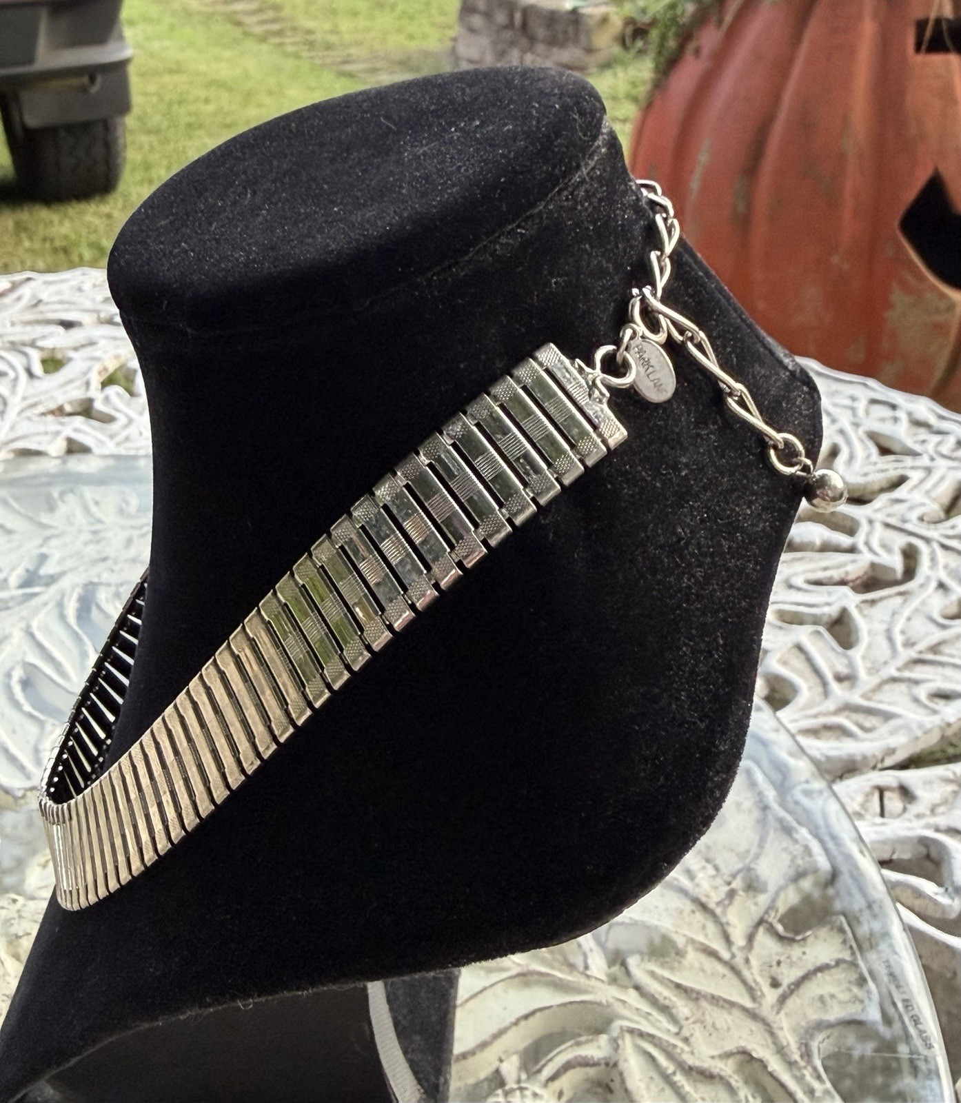 Park Lane Silver Tone Cleopatra Style Choker Necklace 14” To 17”