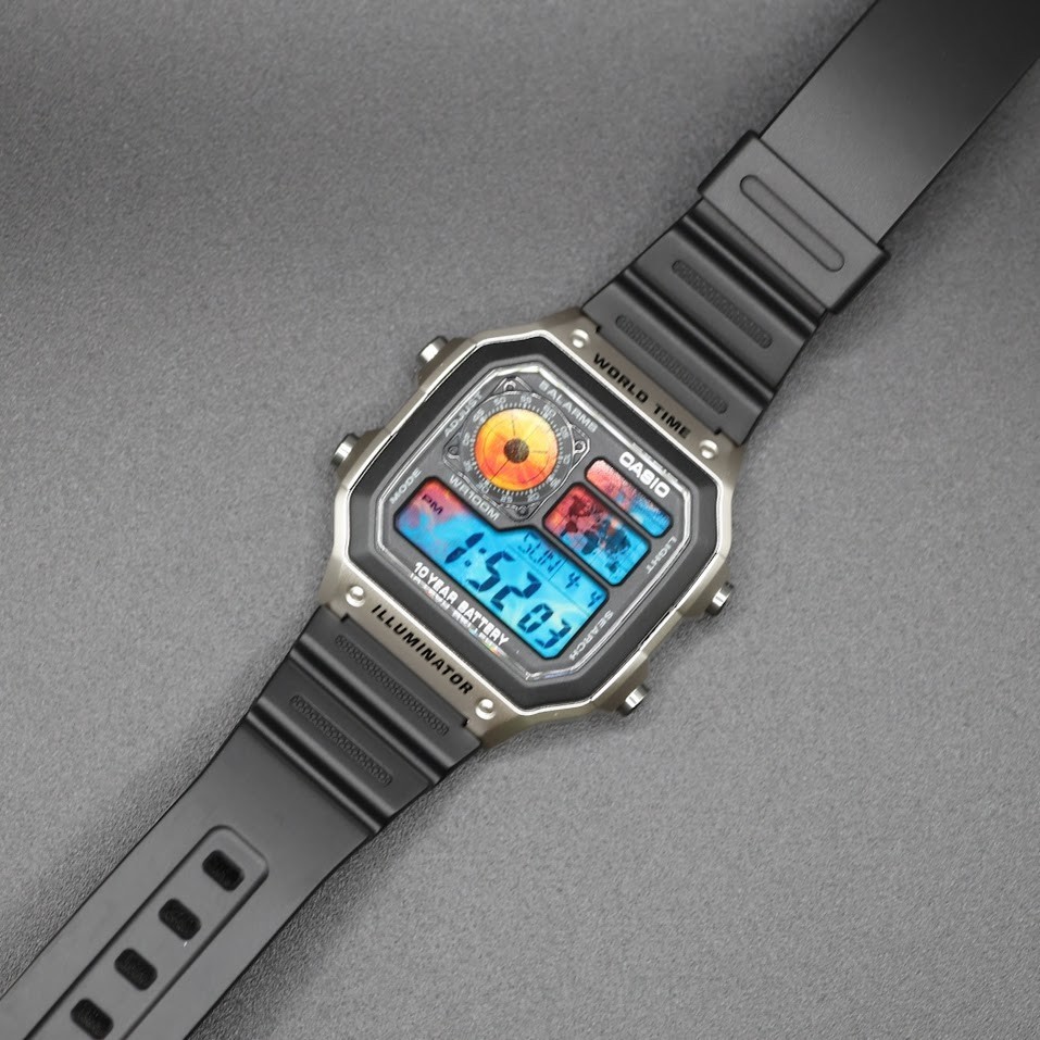 Ice & Fire | CASIO AE-1200WHD Royale | World Time Watch| Mod 🧊🔥
