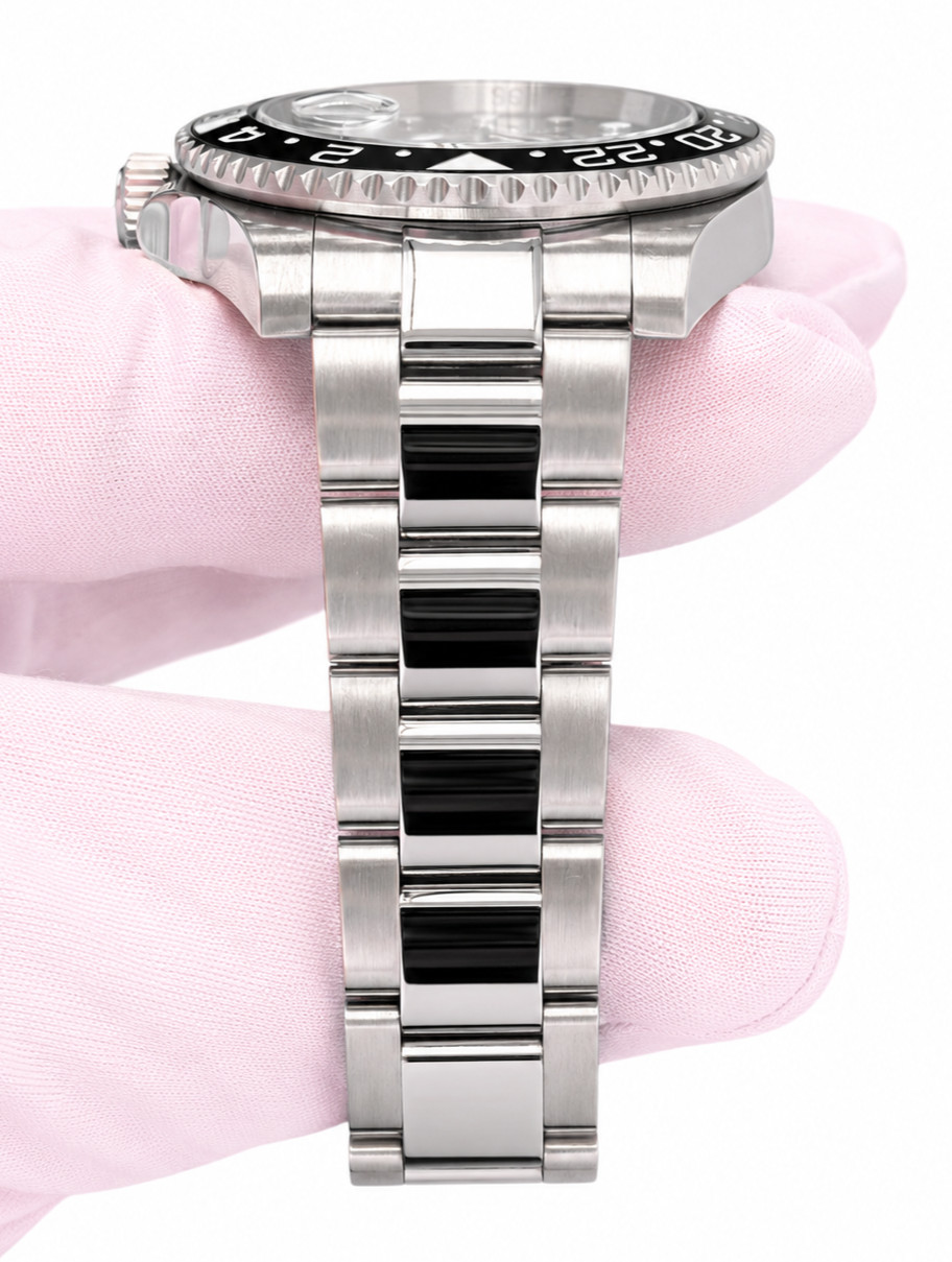 Rolex GMT-Master II 116710LN Silver Oyster Bracelet with Black Bezel Watch Only