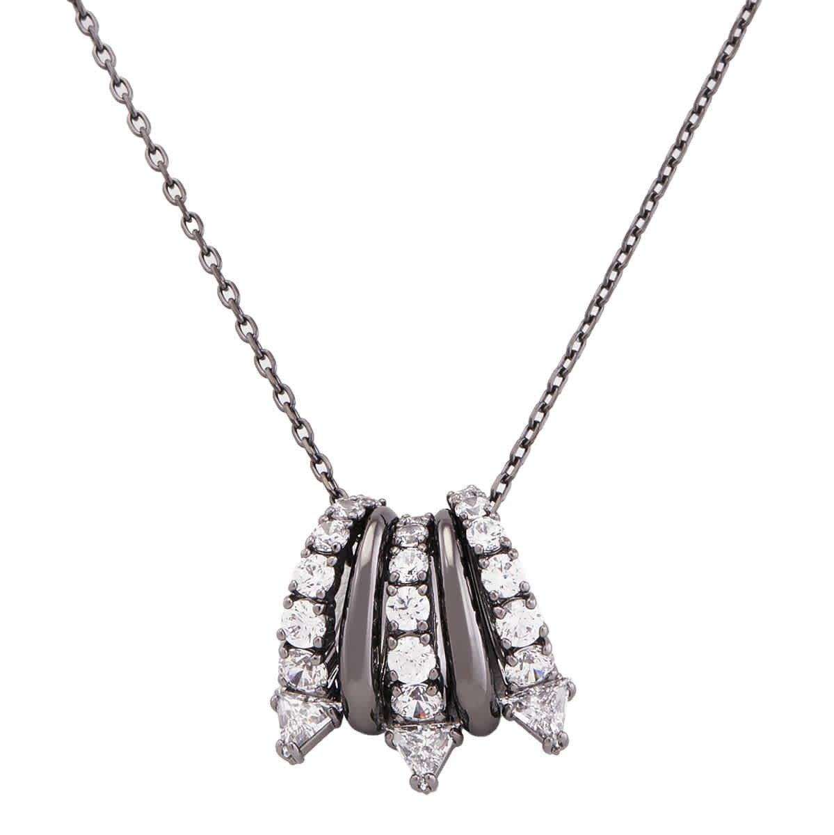 Swarovski Sublima Ruthenium Plated Crystal Necklace