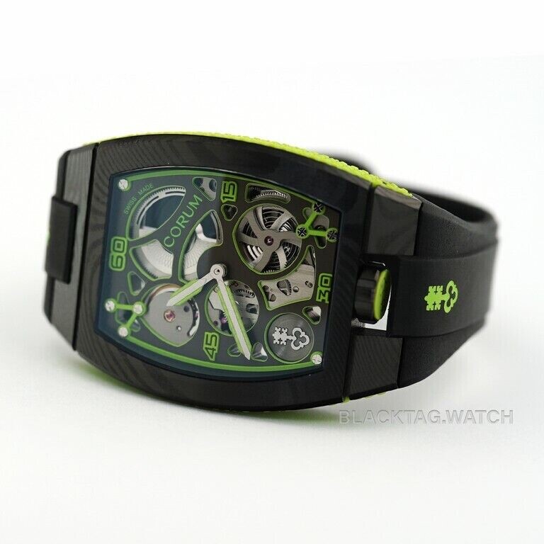 Corum Lab 01 Damascus Steel Green Wristwatch Z410/03954 – 410.100.43/F371 AV01