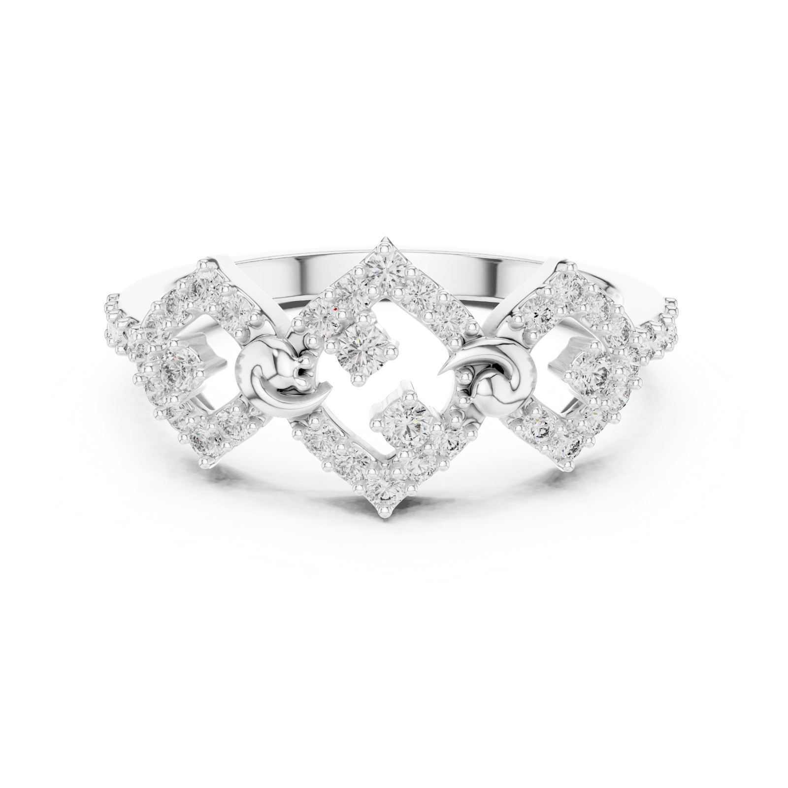 Natural Certified Anniversary D VVS1 Diamond Split Shank Ring 14k Gold Ovar