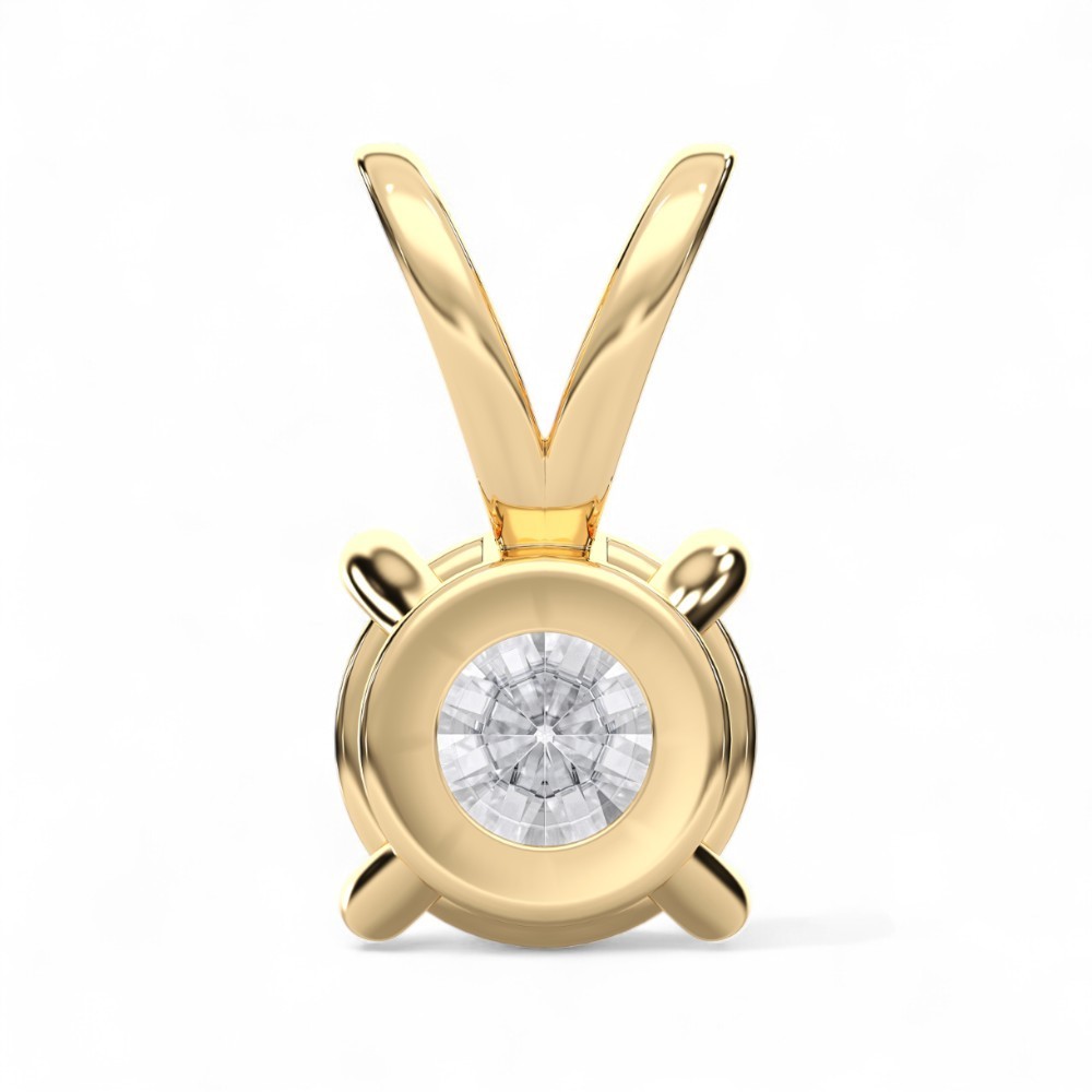IGI Certified 1ct Round Lab Created Grown Diamond Pendant Necklace 14k Gold