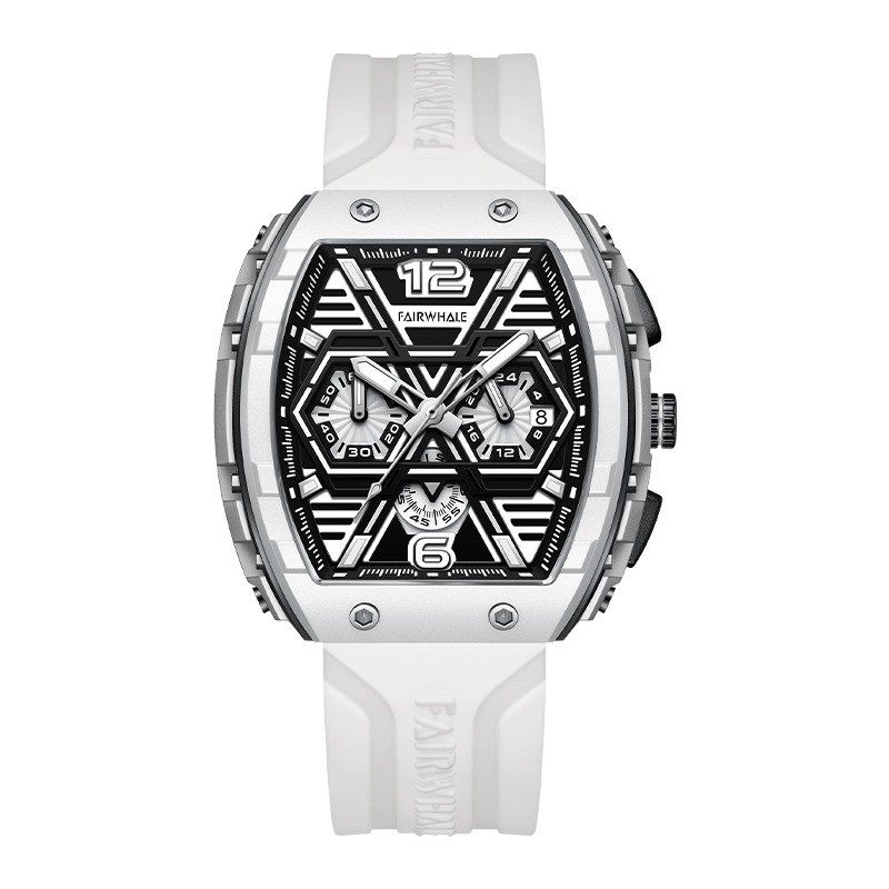 Men’s multi-functional cool three eye shaking sonic explosive casual quartz wris