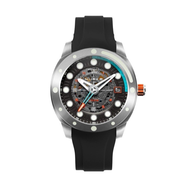 Nubeo Benthic Skeleton Automatic. Black – NB-6044-01. Brand New