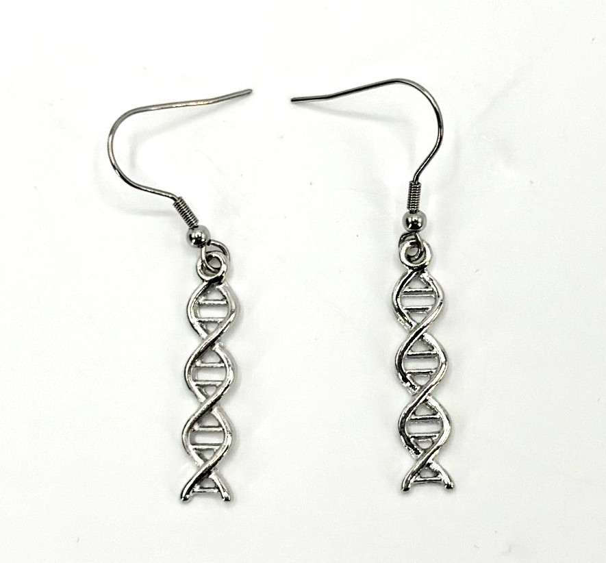 DNA Double Helix Jewelry Necklace Bracelet Earrings Nerdy Science Biology