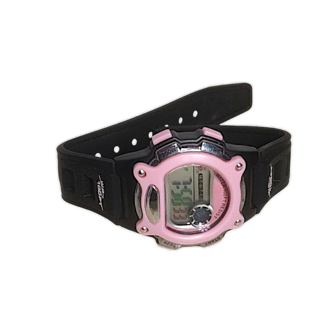Vintage Ladies Digital Sports Watch WR 100ft (MISSING BUCKLE TONGUE & LOOPBAND)