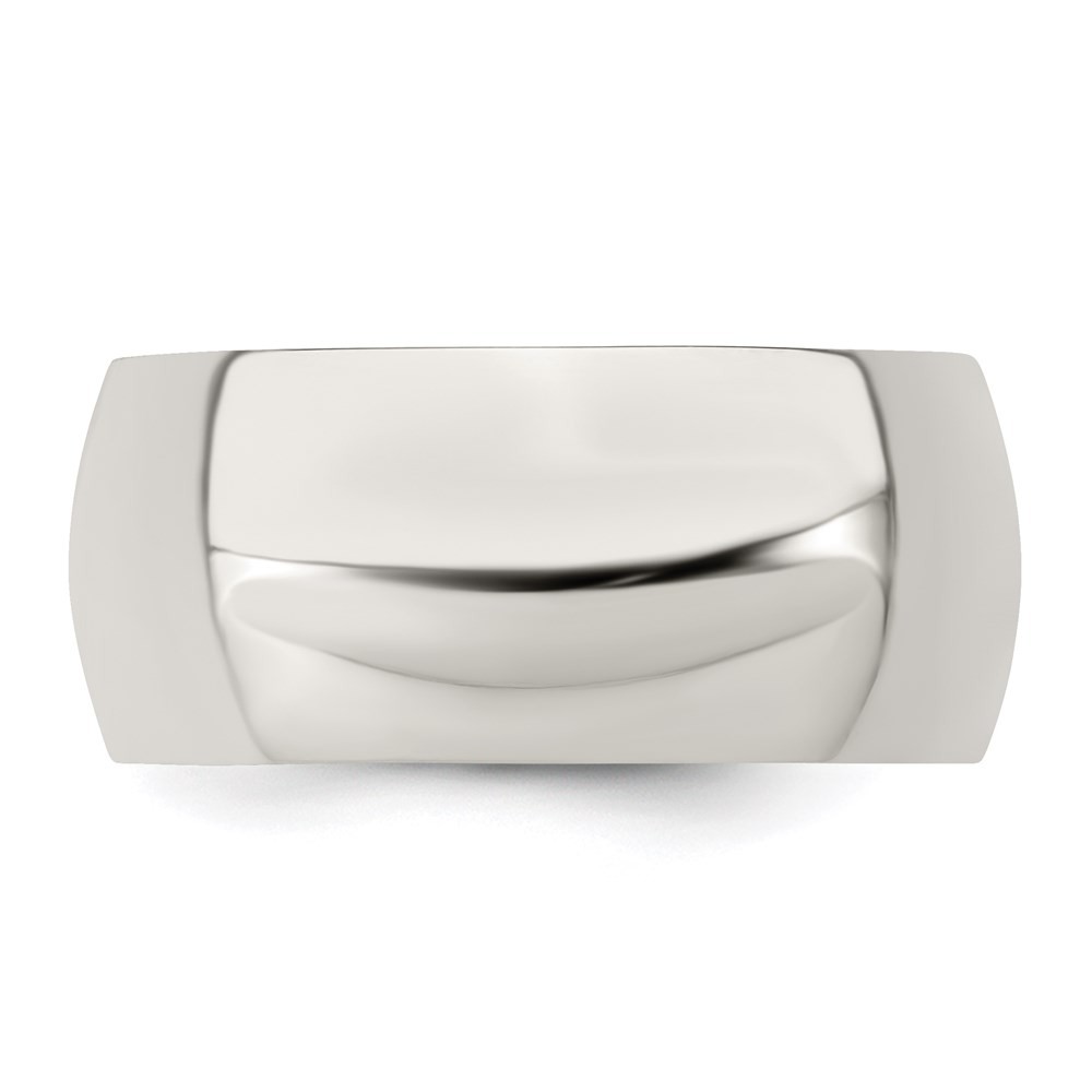 Sterling Silver 9mm Half Round Wedding Band Ring Size 12