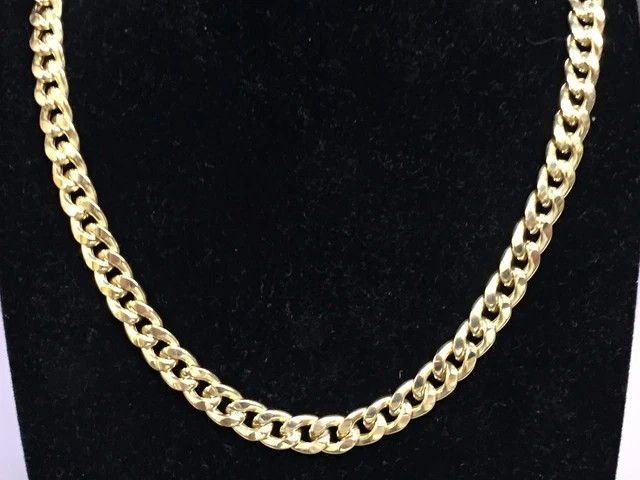 14k Yellow Gold 22″ Men’s Miami Cuban Curb Link 7.5 mm 45 Grams Chain/Necklace