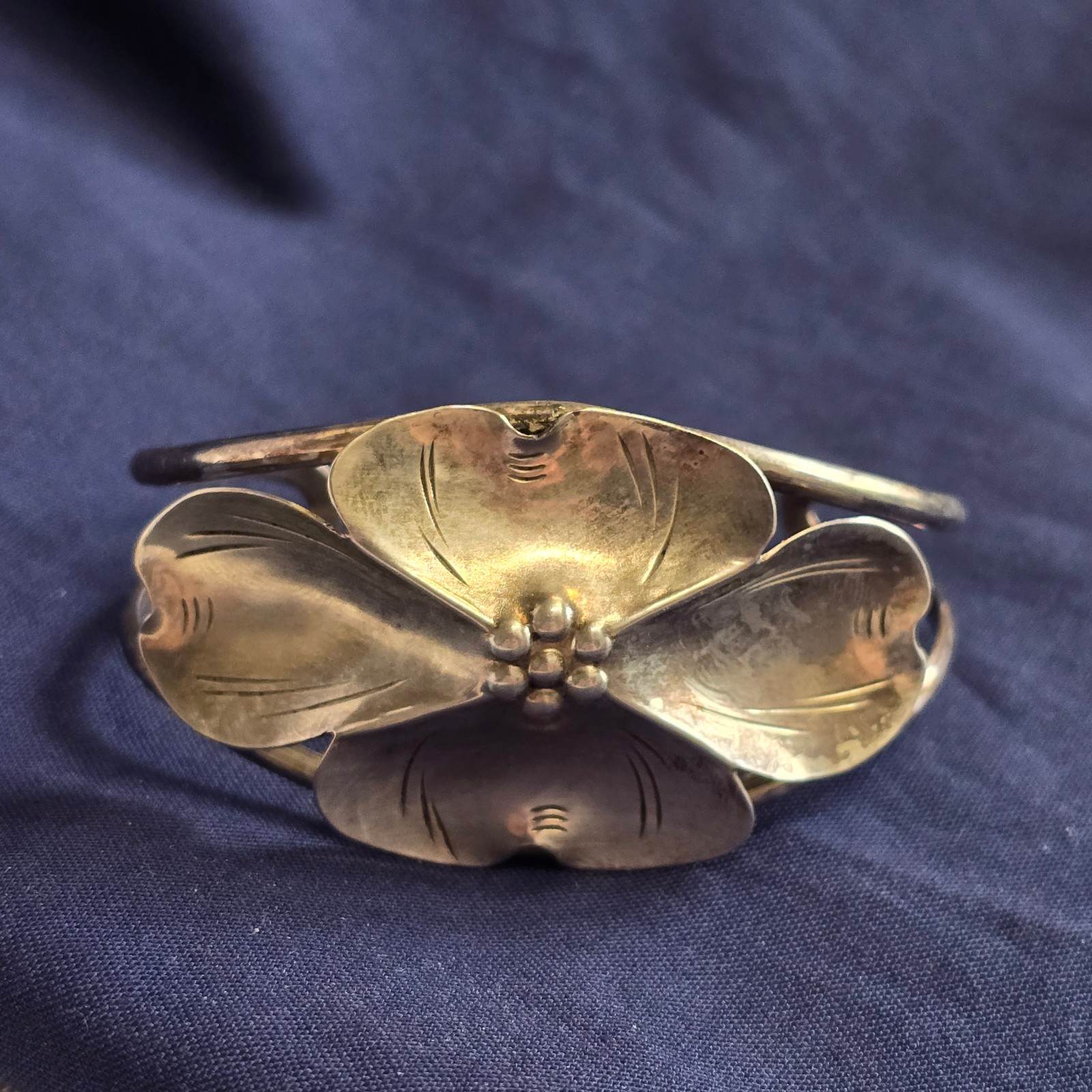 Sterling Silver Bracelet 16.55g Fine Jewelry 6″ Cuff Open End