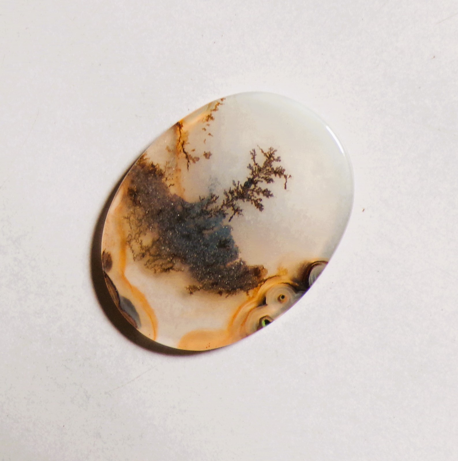 12.40 Cts Natural Shazar Dendritic Agate Cabochon Loose Gemstone 27X20X2.2MM 142