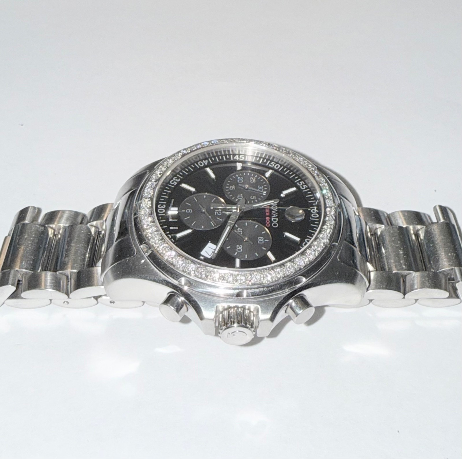 Authentic Movado Men’s Series 800 Chronograph Lab Grown Diamond Watch