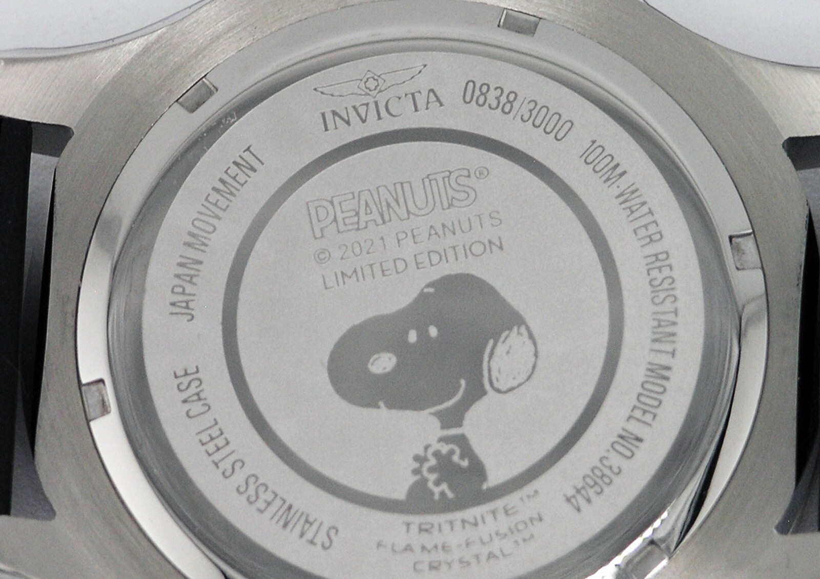 NEW WITH DEFECT INVICTA 38644 PEANUTS WATCH SNOOPY LIMITED BLACK DIAL 48MM