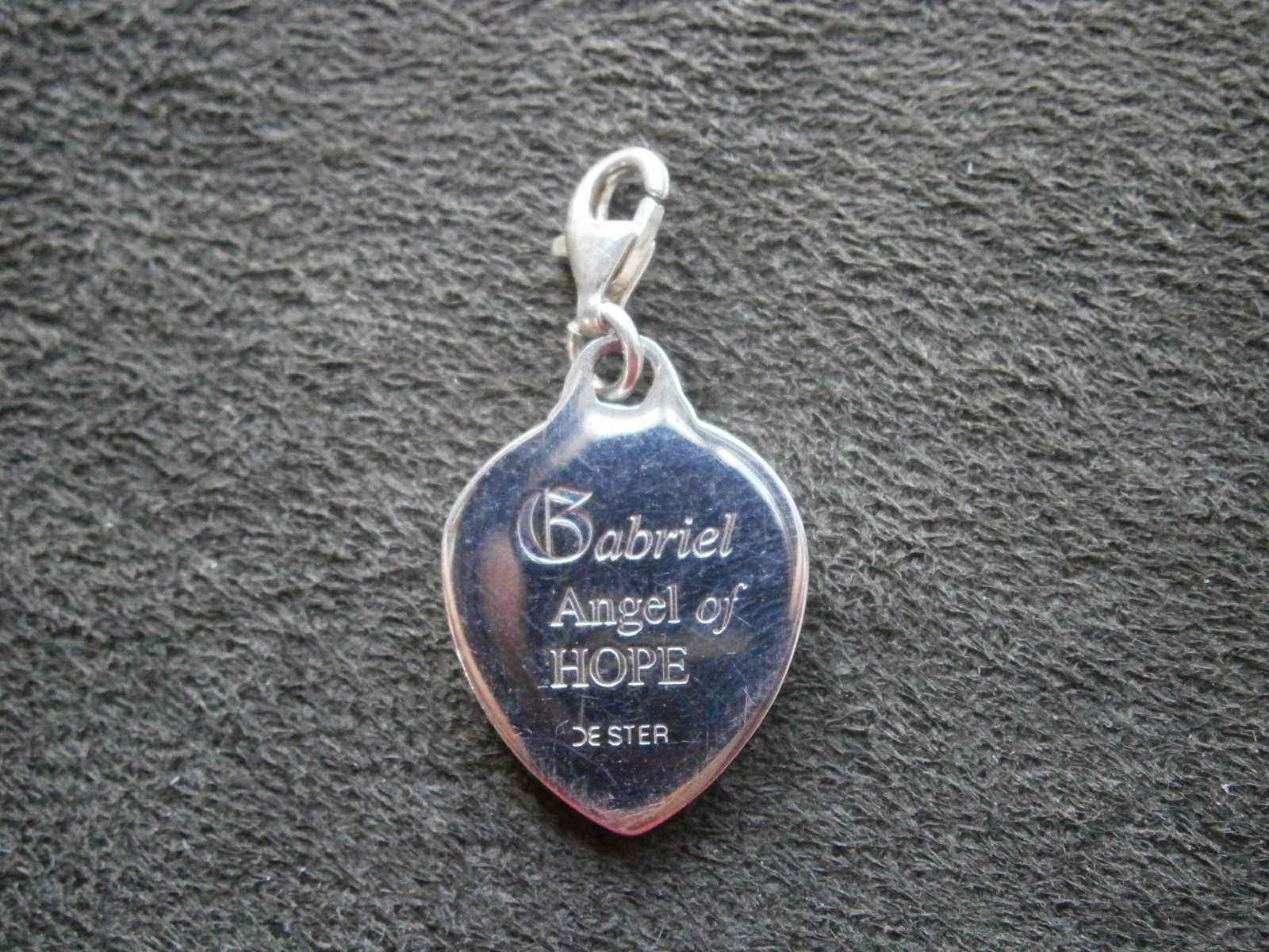 Gabriel Angel of Hope Vintage Sterling Silver Bracelet Clip Charm Pendant 4.6g