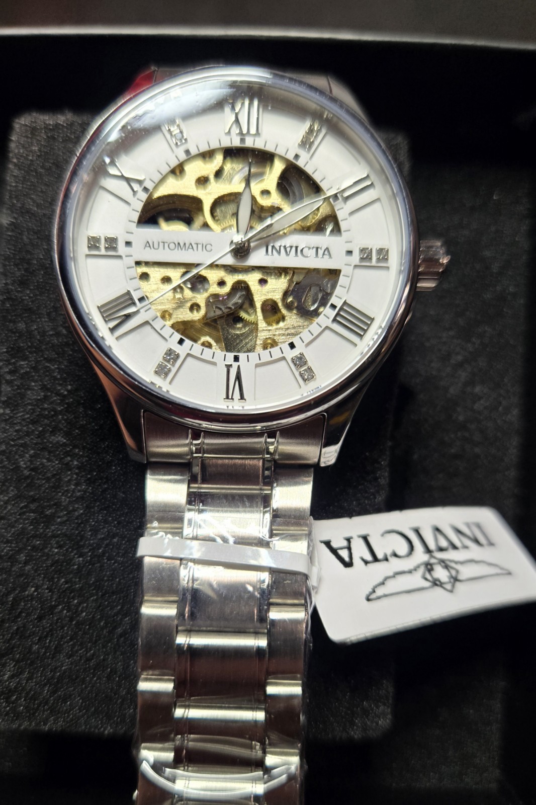 Invicta Men’s Automatic Skeleton Dial Stainless Steel Bracelet Wristwatch