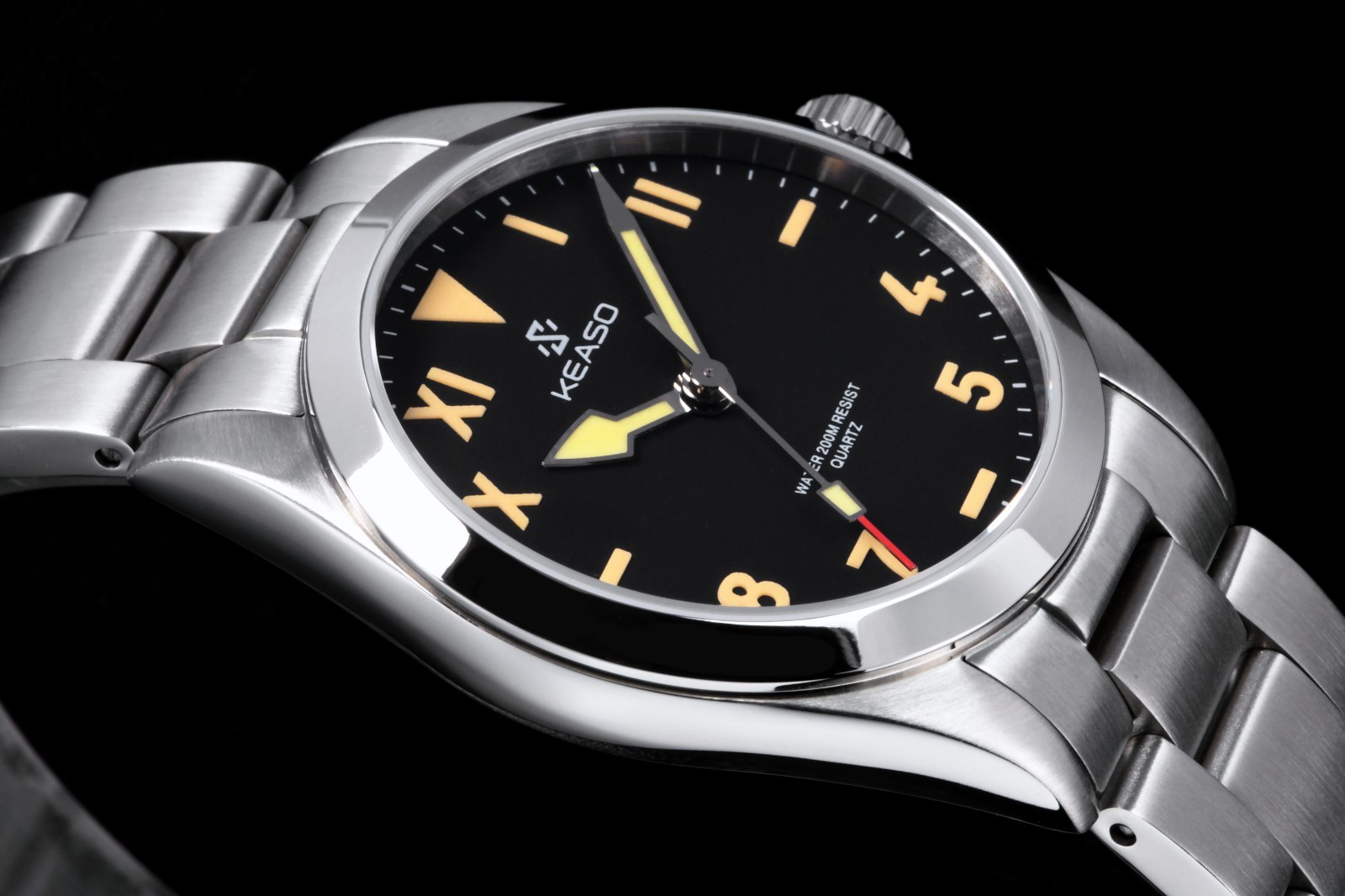 KEASO Miyota 2035 Japan Quartz Movement 200M Diver Watch 36.8mm C3 316L KE03