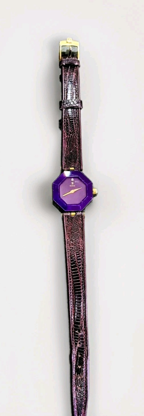 🔥H.Stern Sapphire Safira 18 K Gold Quartz Diamond Ladies Watch Leather Band🔥