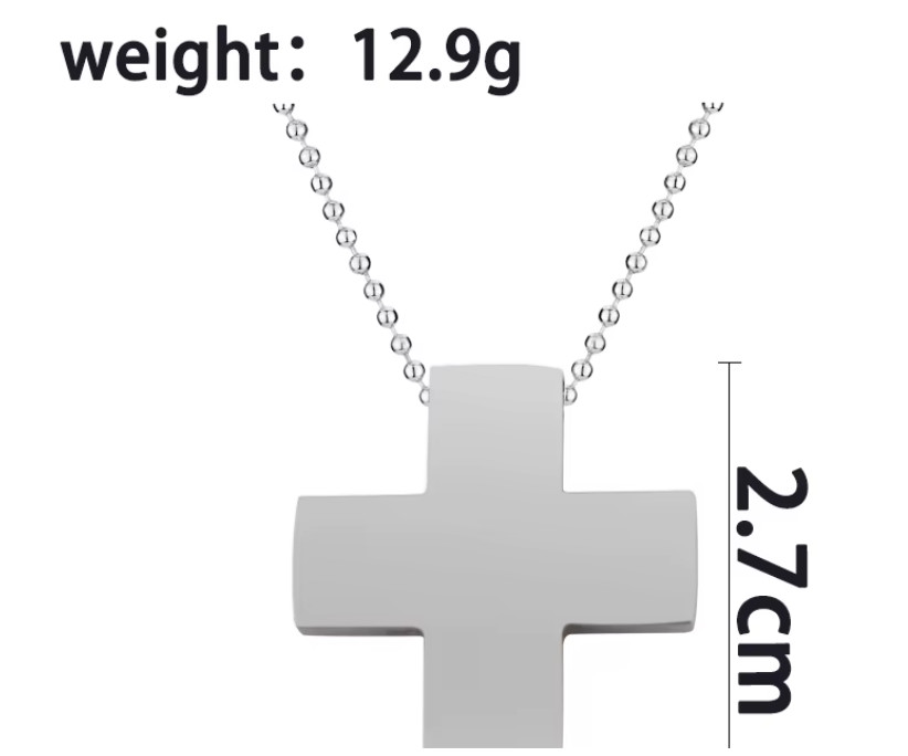 New Japan Anime EVA Katsuragi Misato Stainless Steel Cross Christian Jesus