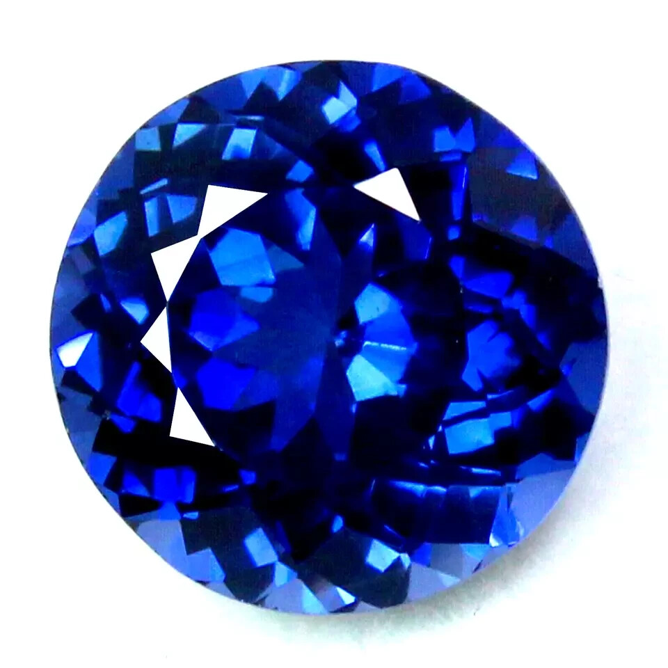 40 Ct Natural Blue Sapphire Flawless Round Cut Certified Rare Loose Gemstone
