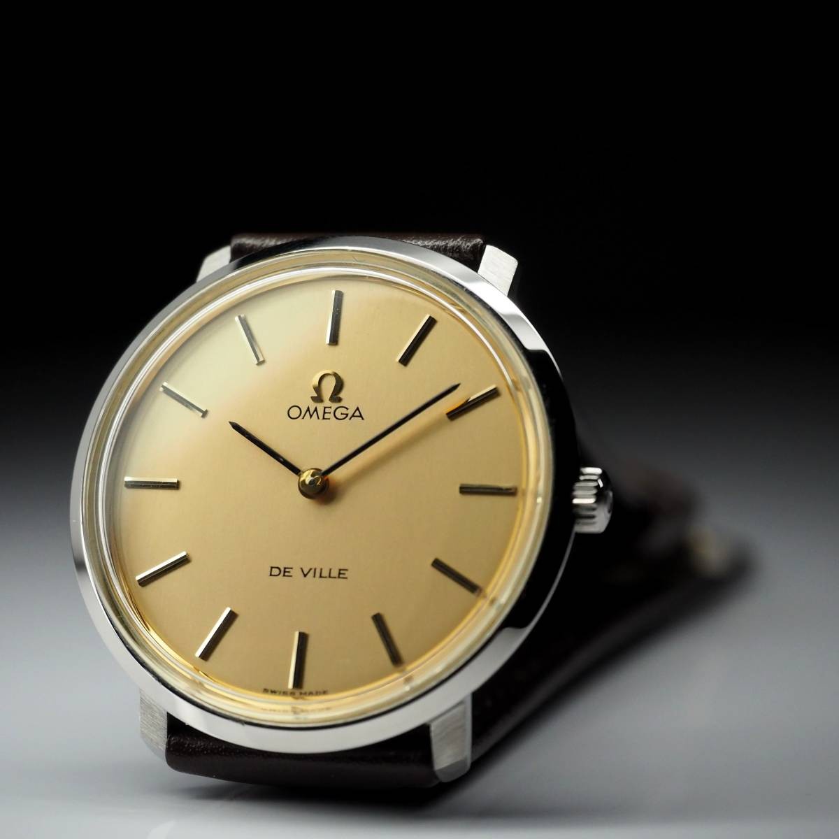 [B1P] Omega De Ville Manual Wind One Piece Case Vintage Watch [m6z]