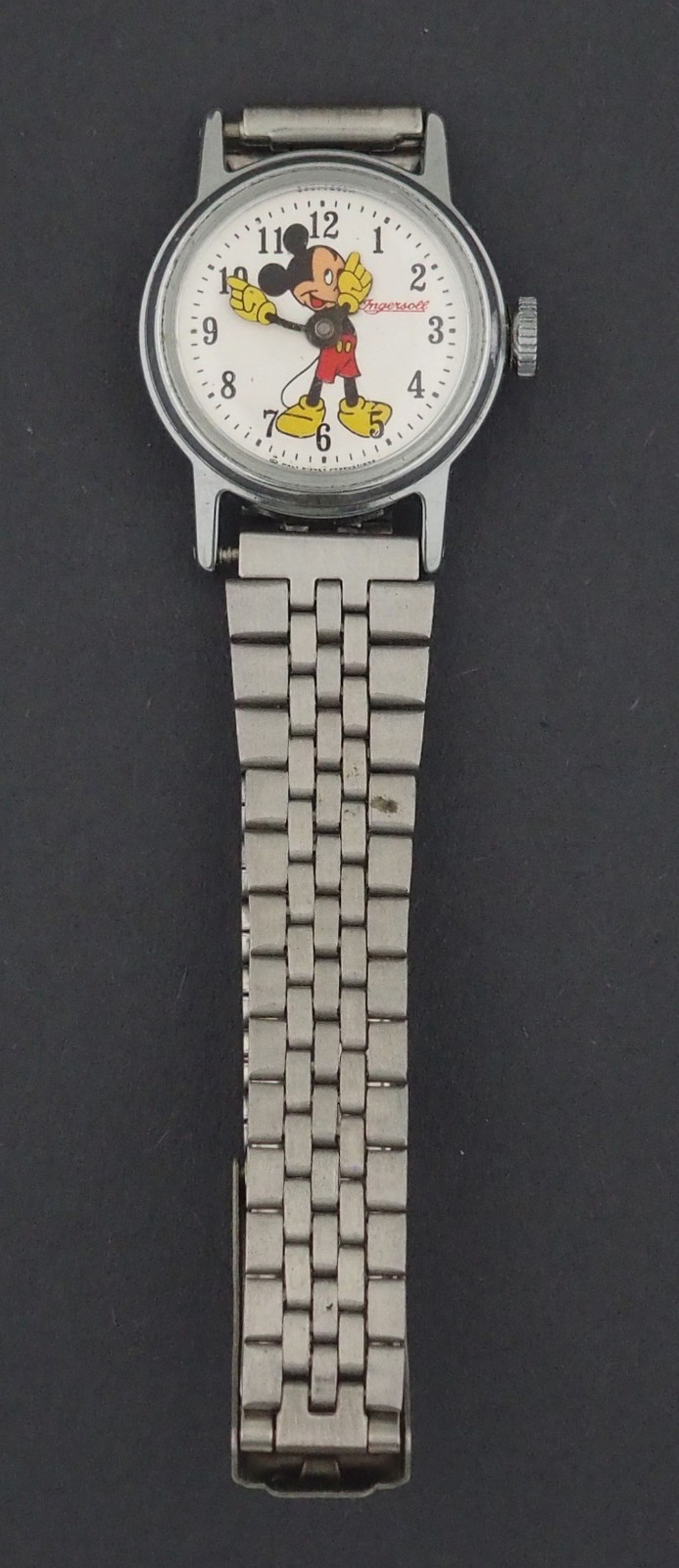 Vintage Ingersoll Mickey Mouse Disney wind-up Character Watch