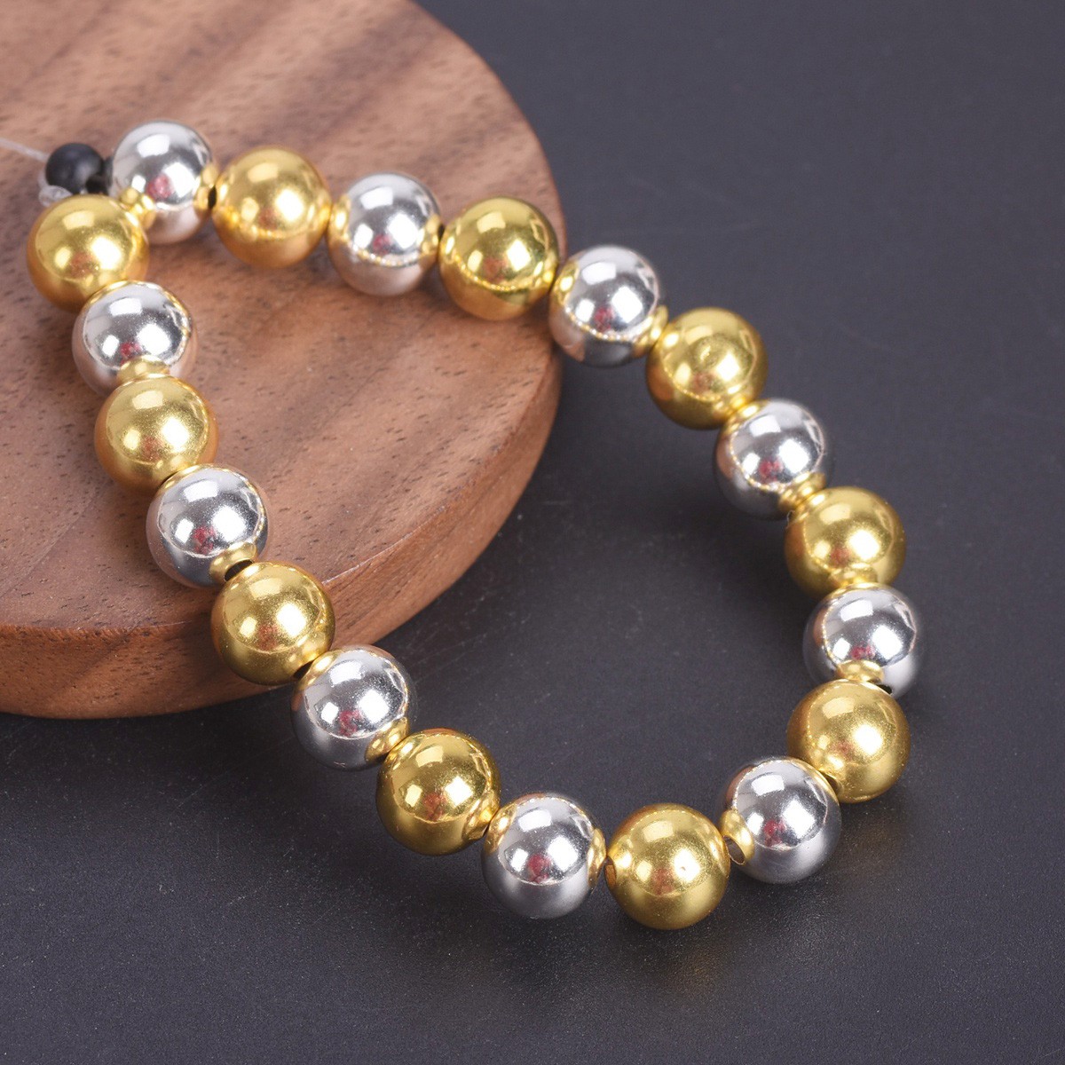 Round 3mm 4mm 6mm 8mm Gold/Silver Plated Hollow Metal Copper Loose Spacer Beads