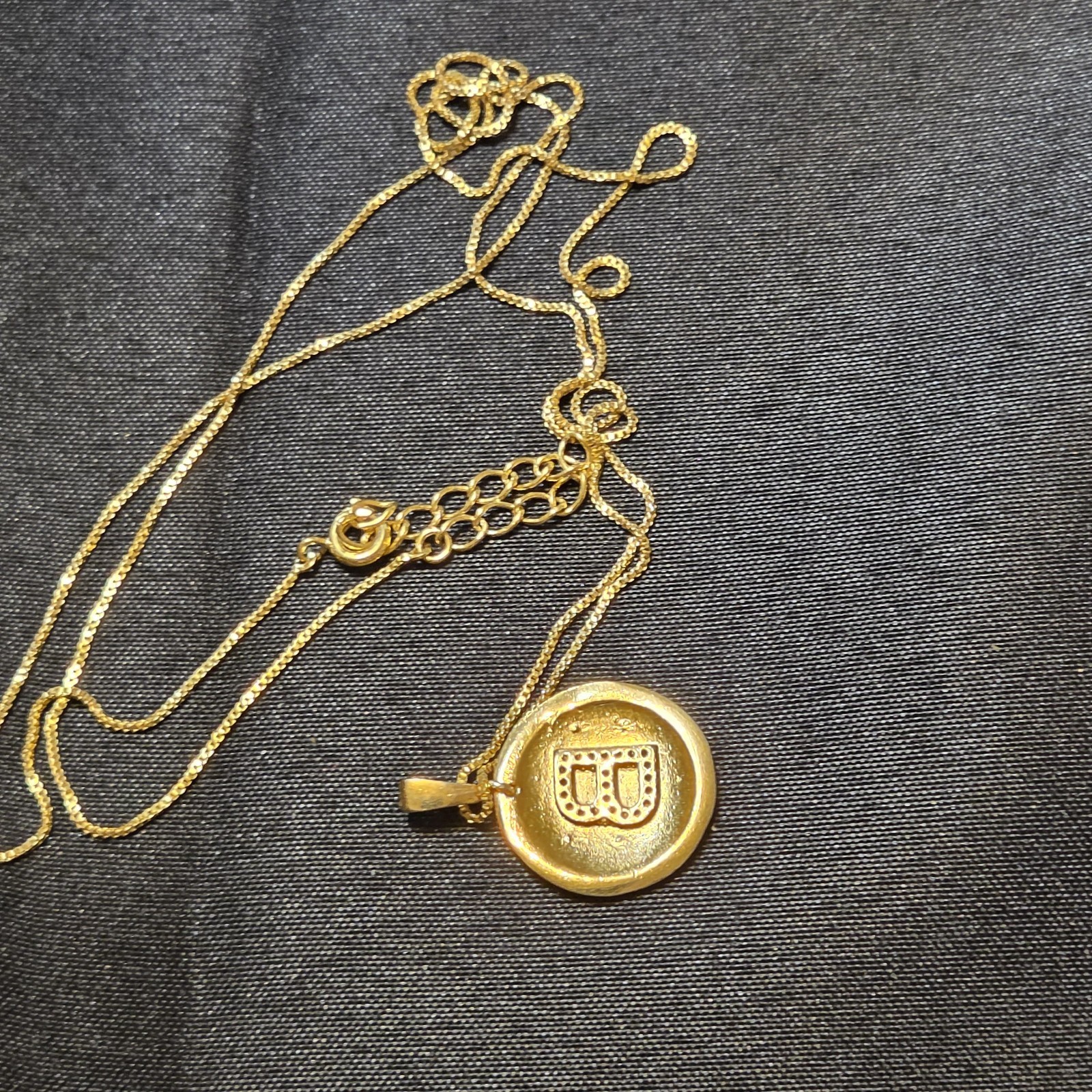 Gold-tone Initial B Pendant Necklace With Sparkling Crystal Beautiful Accents.