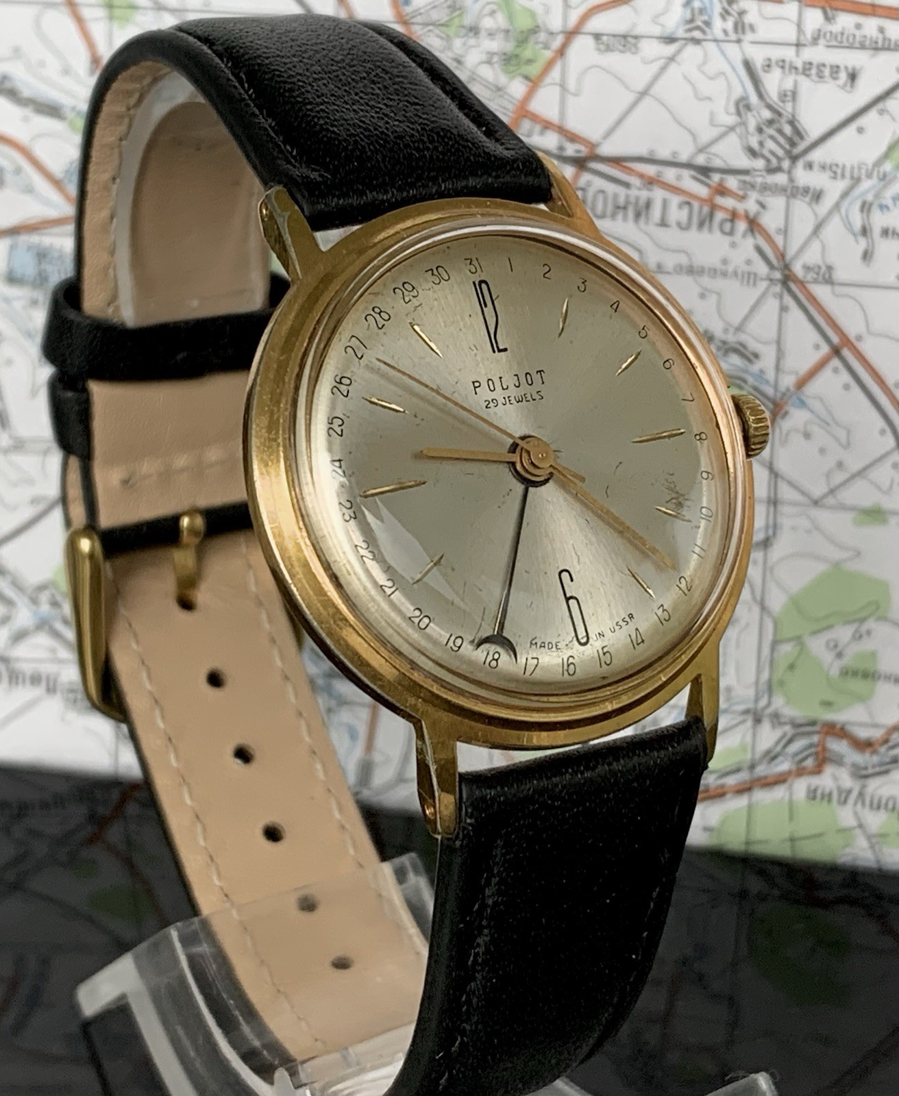 Poljot De Luxe Automatic 29 Jewels “Cosmos” USSR Vintage Men’s Watch Gold Plated